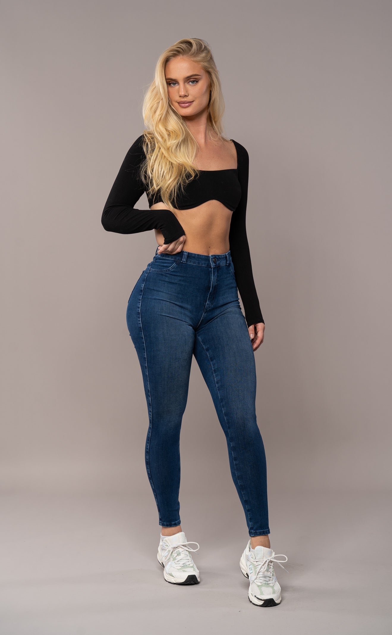 Womens 360 V2 High Waisted Fitjeans - Deep Indigo 360 V2 High Waisted FITJEANS