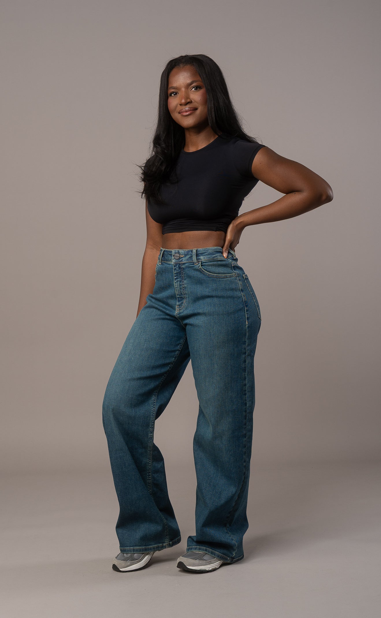 Womens Baggy Fitjeans - Marble Green Baggy FITJEANS