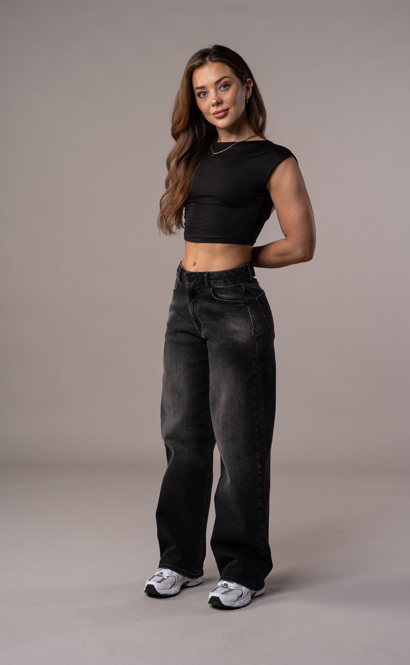 Womens Baggy Fitjeans Worn Black FITJEANS