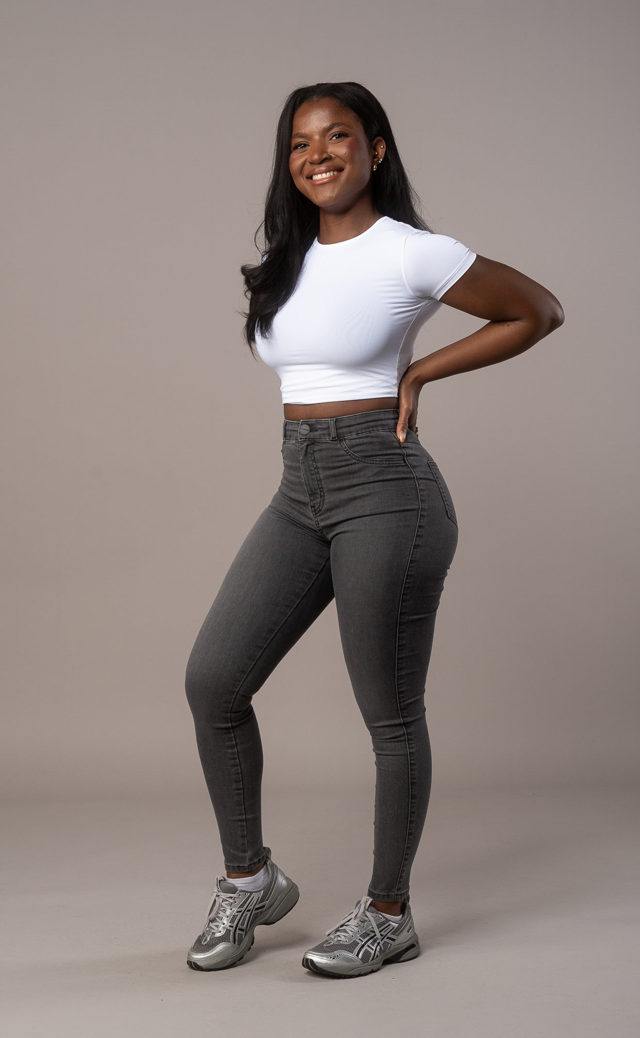Womens Contour Fitjeans - Grey Contour FITJEANS