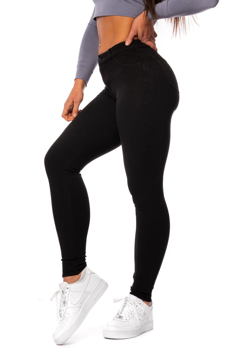 360 Mid FITJEANS - Womens Black Fitjeans – Waisted