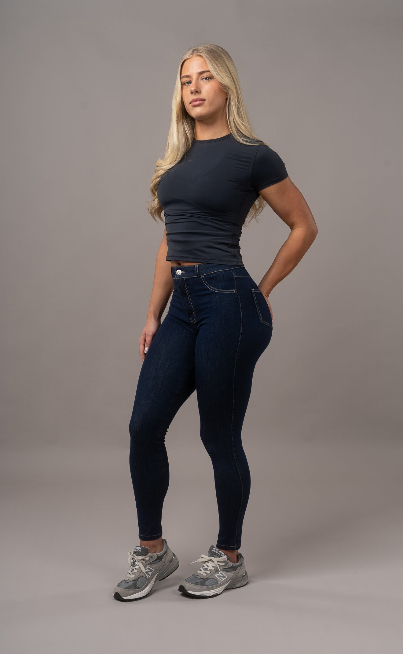 Womens 360 High Waisted Fitjeans - Rinse Blue - FITJEANS