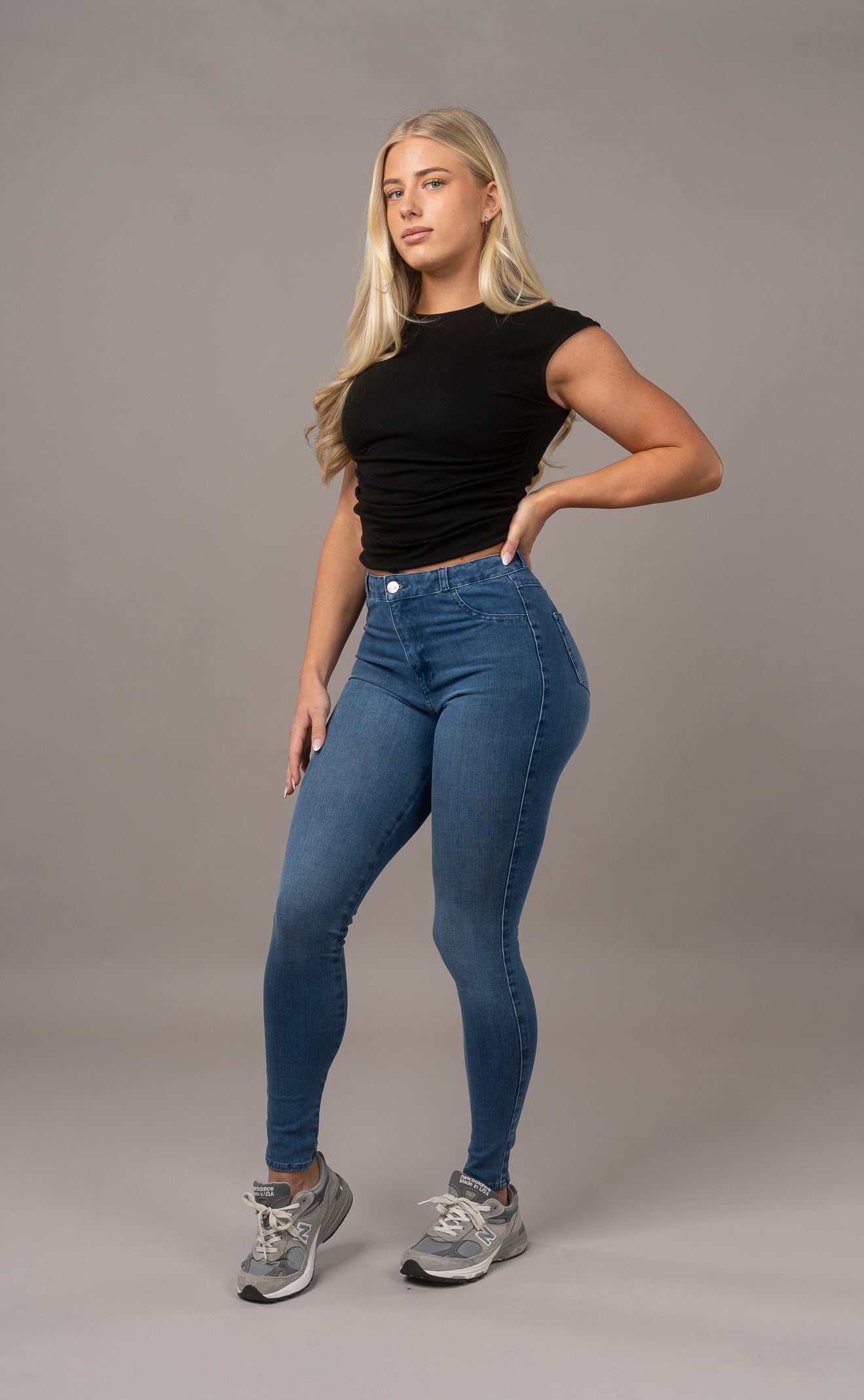 Womens 360 High Waisted Fitjeans - Azure Blue 360 High Waisted FITJEANS