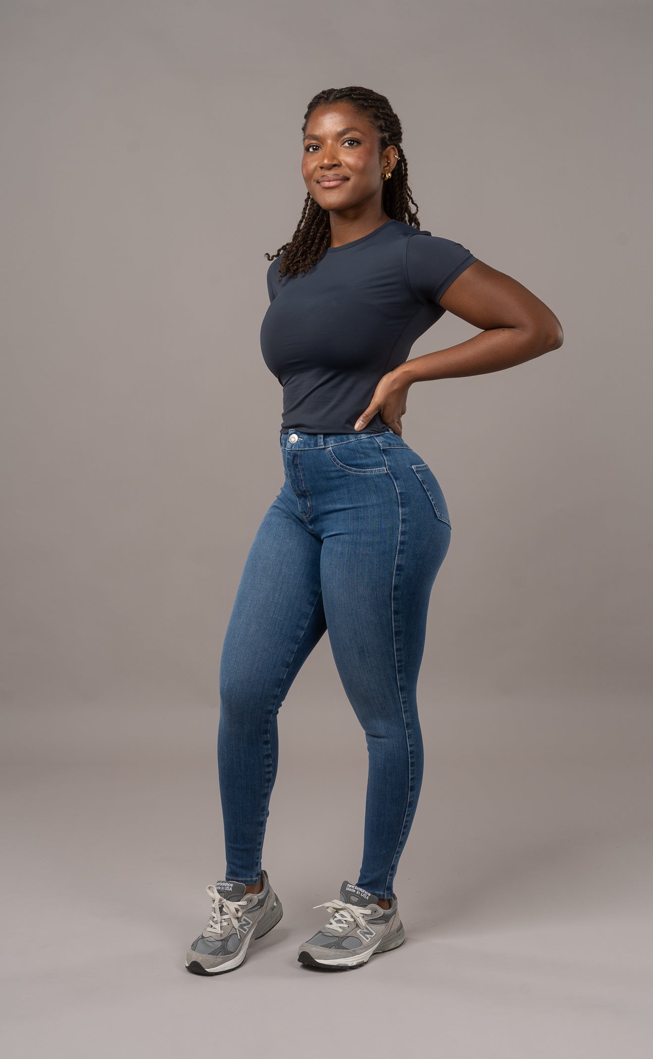 Womens 360 High Waisted Fitjeans - Sapphire Blue - FITJEANS