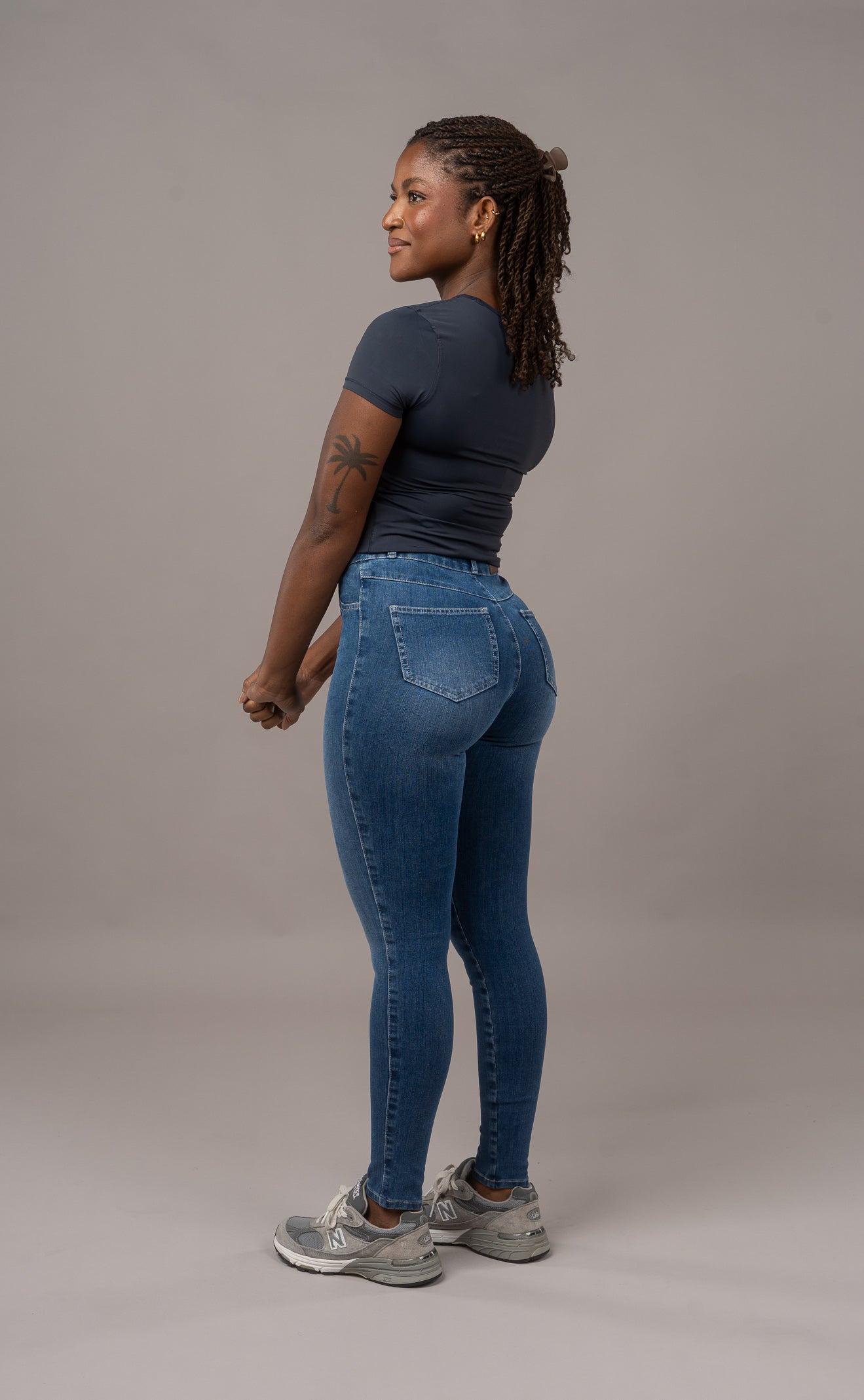 Womens 360 High Waisted Fitjeans - Sapphire Blue - FITJEANS