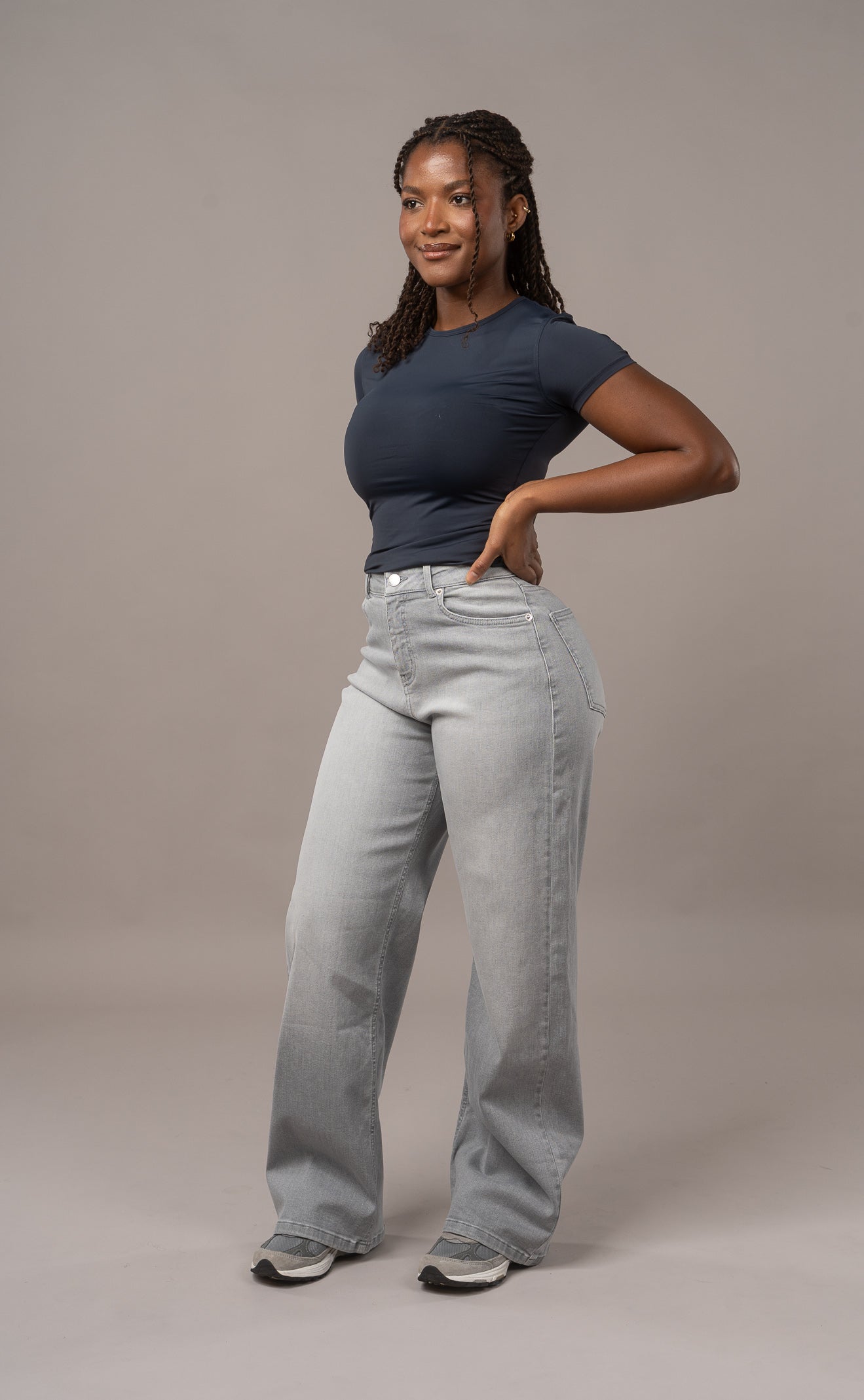 Womens Baggy Fitjeans - Light Grey Baggy FITJEANS