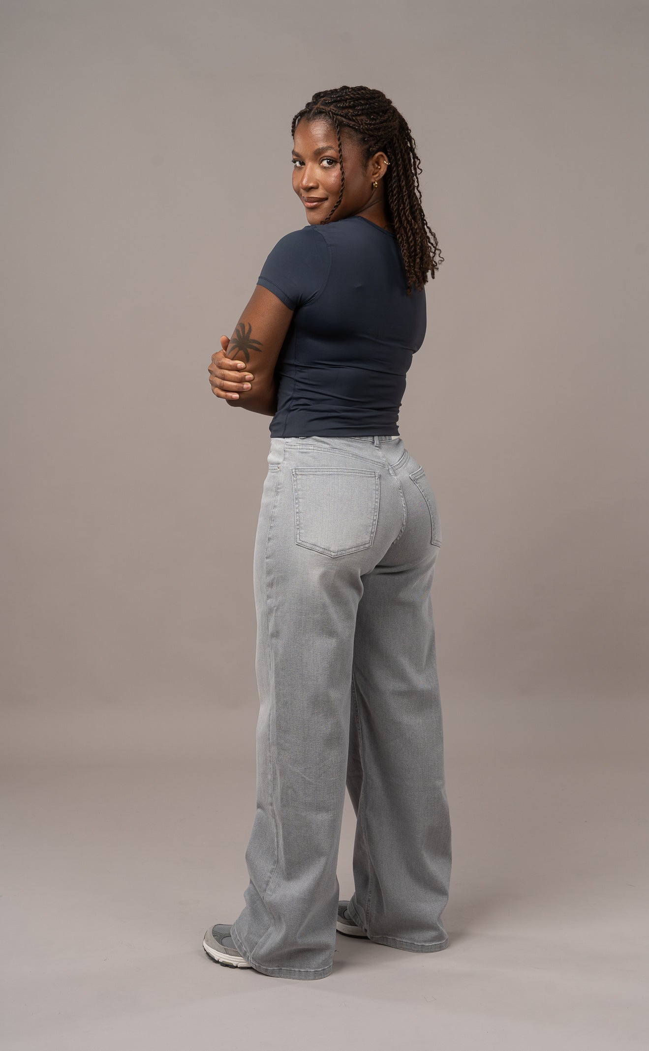 Womens Baggy Fitjeans - Light Grey Baggy FITJEANS