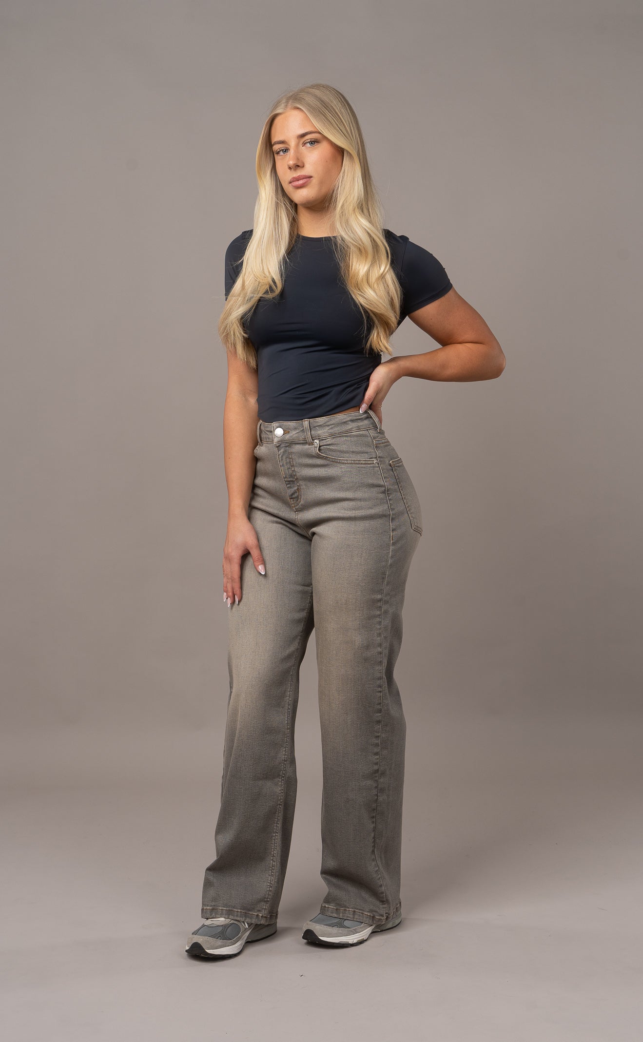 Womens Baggy Fitjeans - Warm Grey Baggy FITJEANS