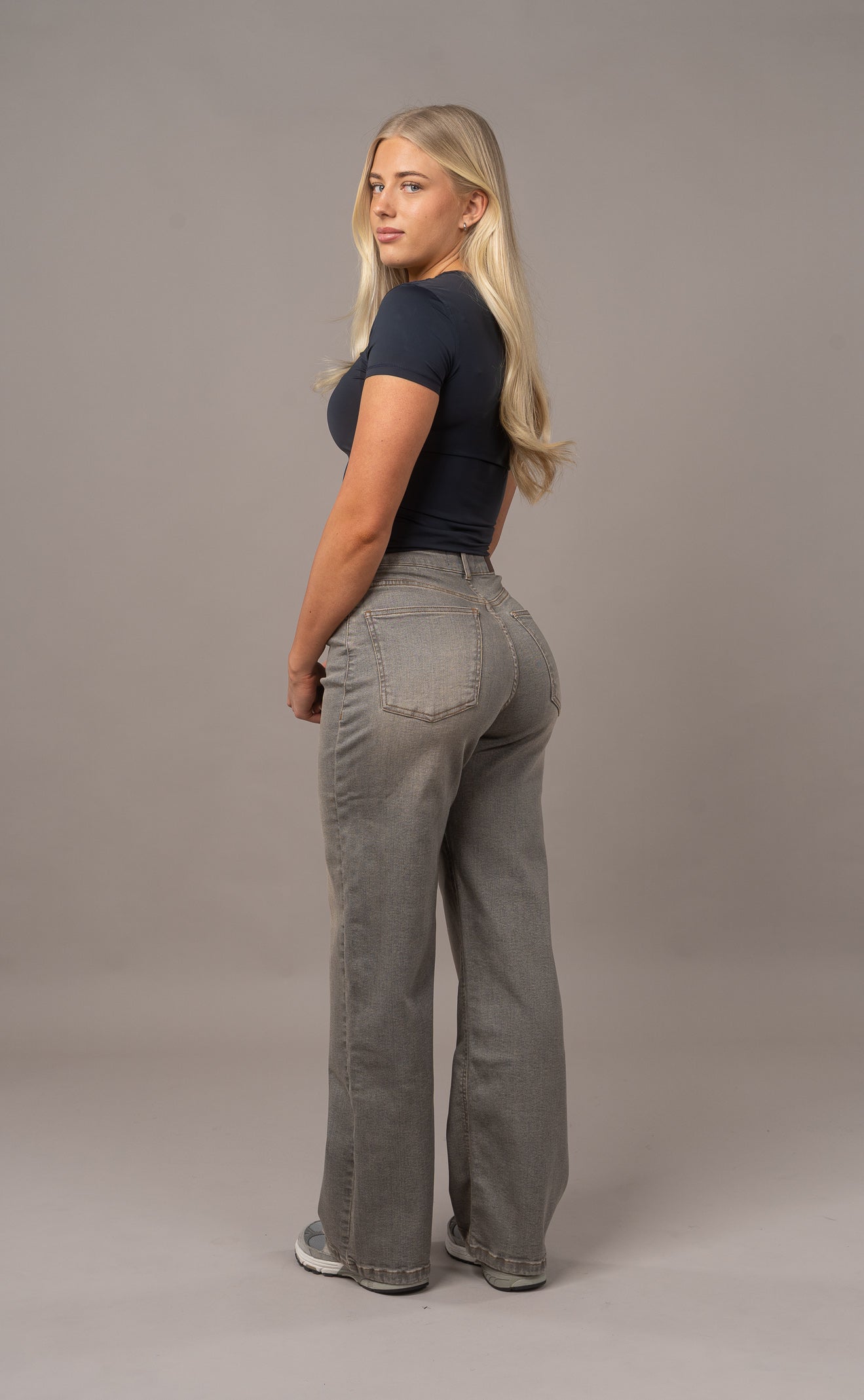 Womens Baggy Fitjeans - Warm Grey Baggy FITJEANS
