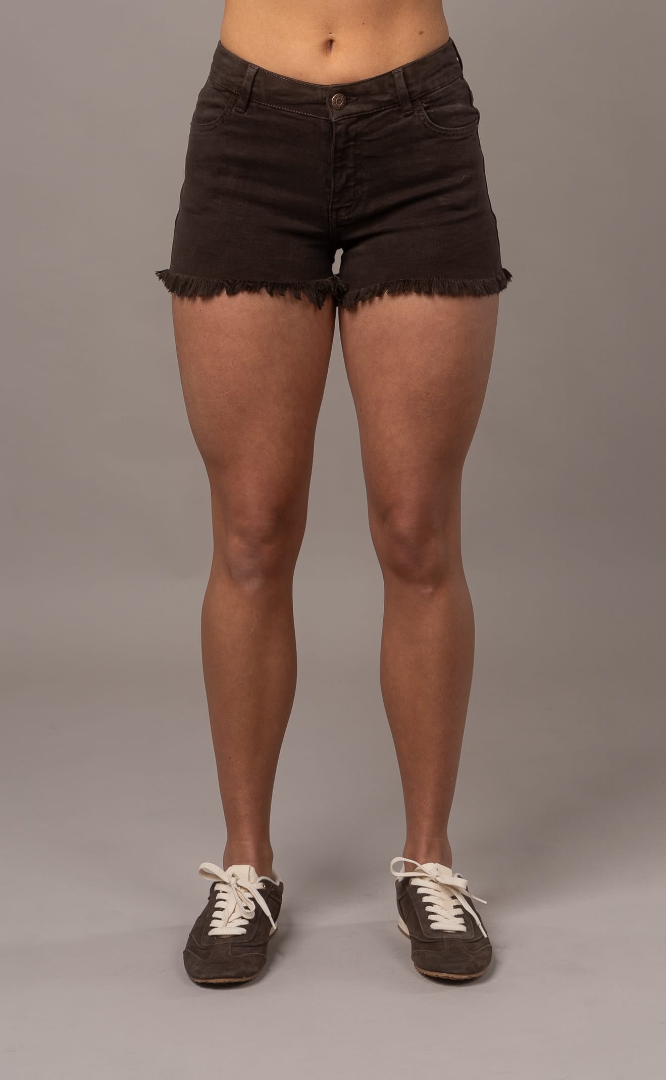 Womens Fitjeans Pastel Shorts - Dark Brown Shorts FITJEANS