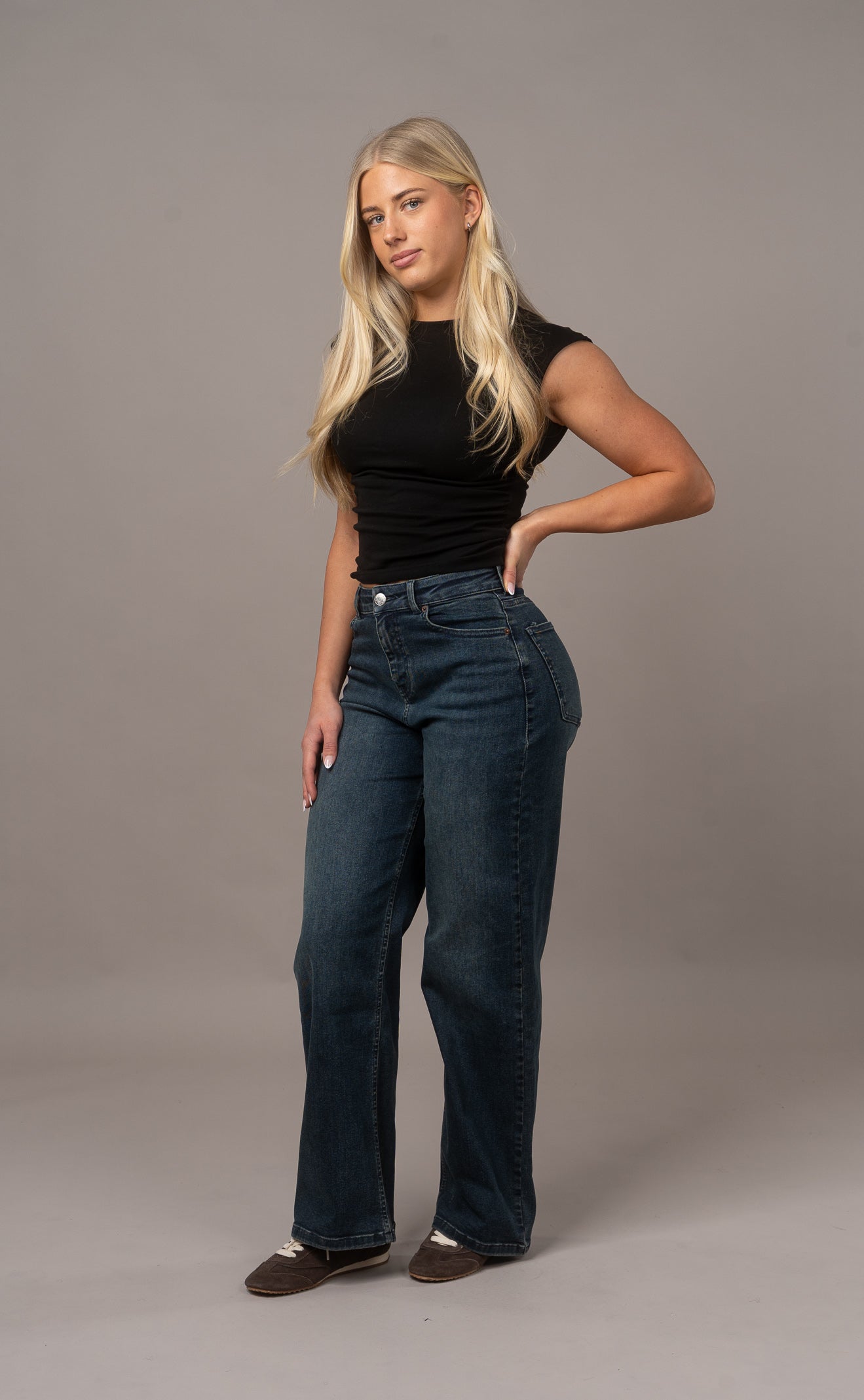 Womens Baggy Fitjeans - Emerald Blue Baggy FITJEANS