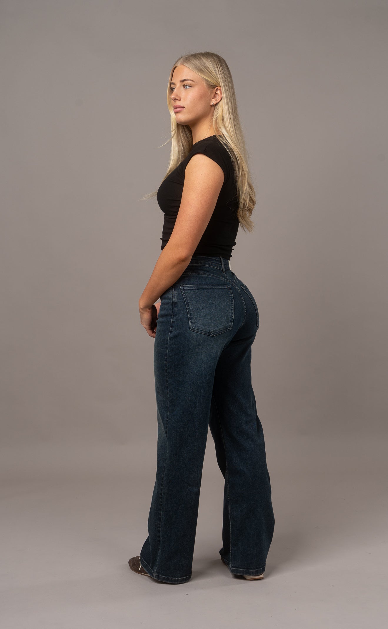 Womens Baggy Fitjeans - Emerald Blue Baggy FITJEANS