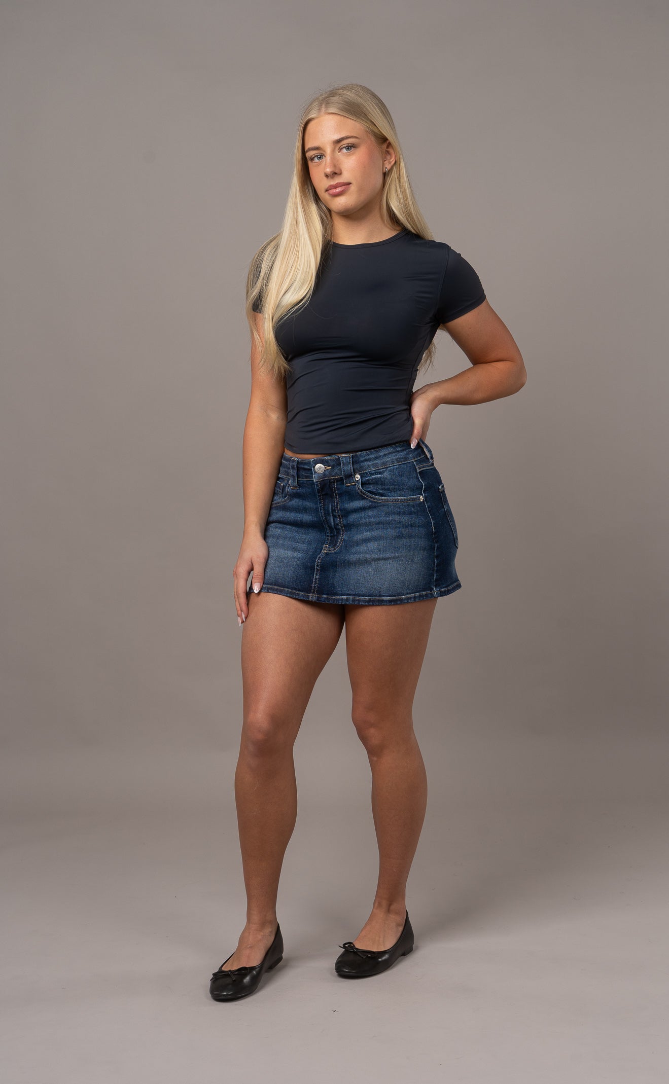 Miniskirt - Mid Blue Skirt FITJEANS