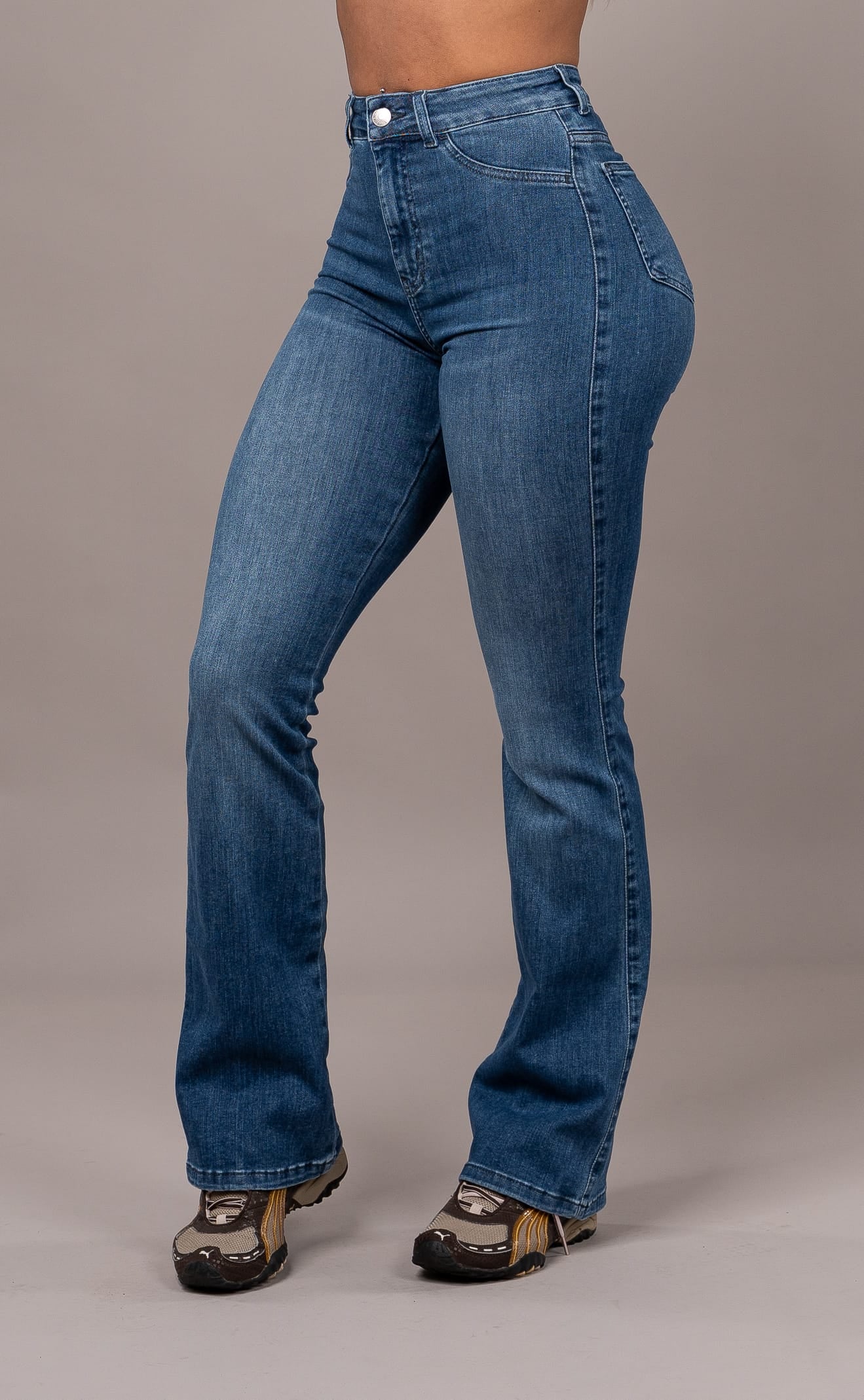 Womens Flared Fitjeans - Azure Blue - FITJEANS