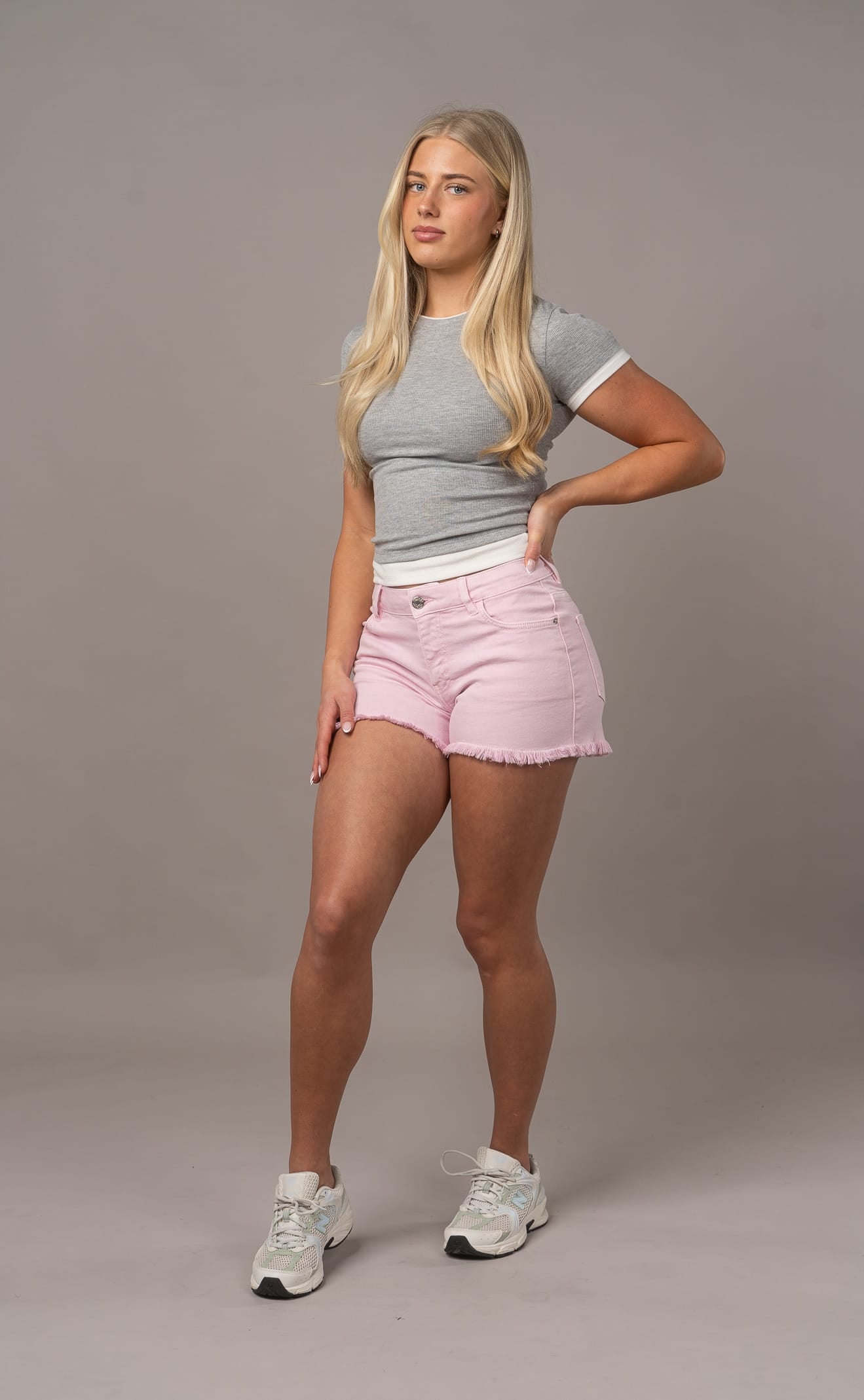 Womens Fitjeans Pastel Shorts - Pink Shorts FITJEANS