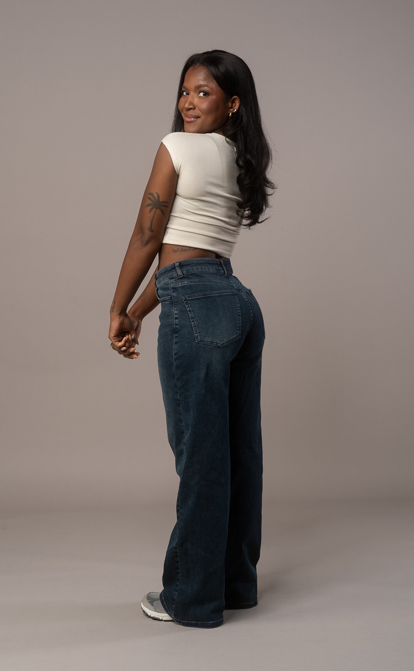 Womens Baggy Fitjeans - Emerald Blue Baggy FITJEANS