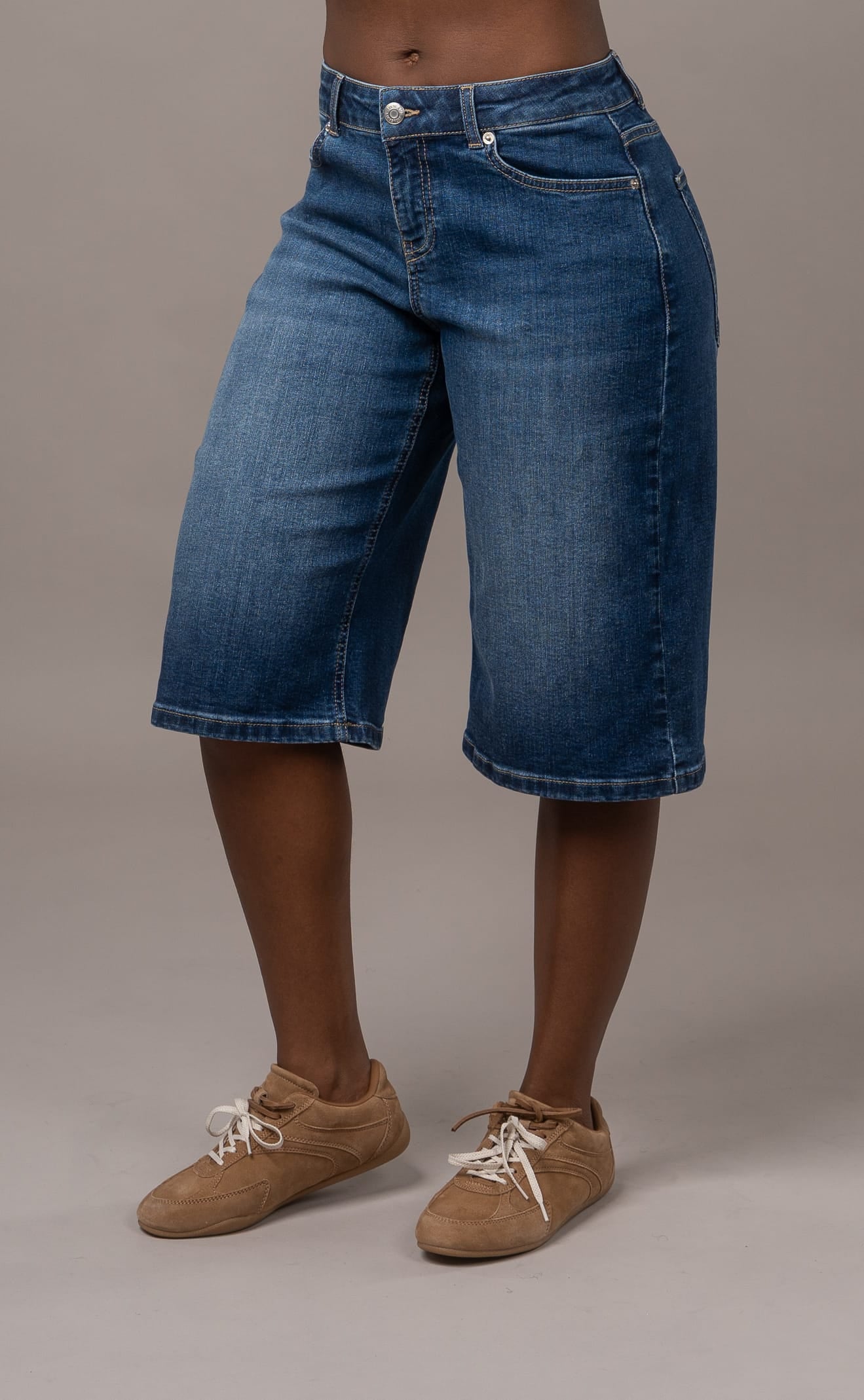 Denim Jorts - Mid Blue Shorts FITJEANS