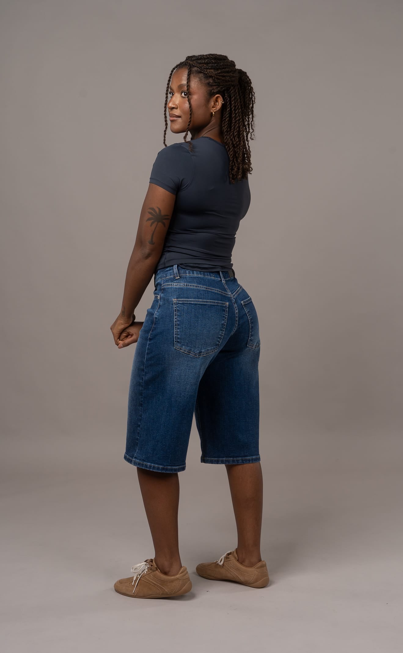Denim Jorts - Mid Blue Shorts FITJEANS