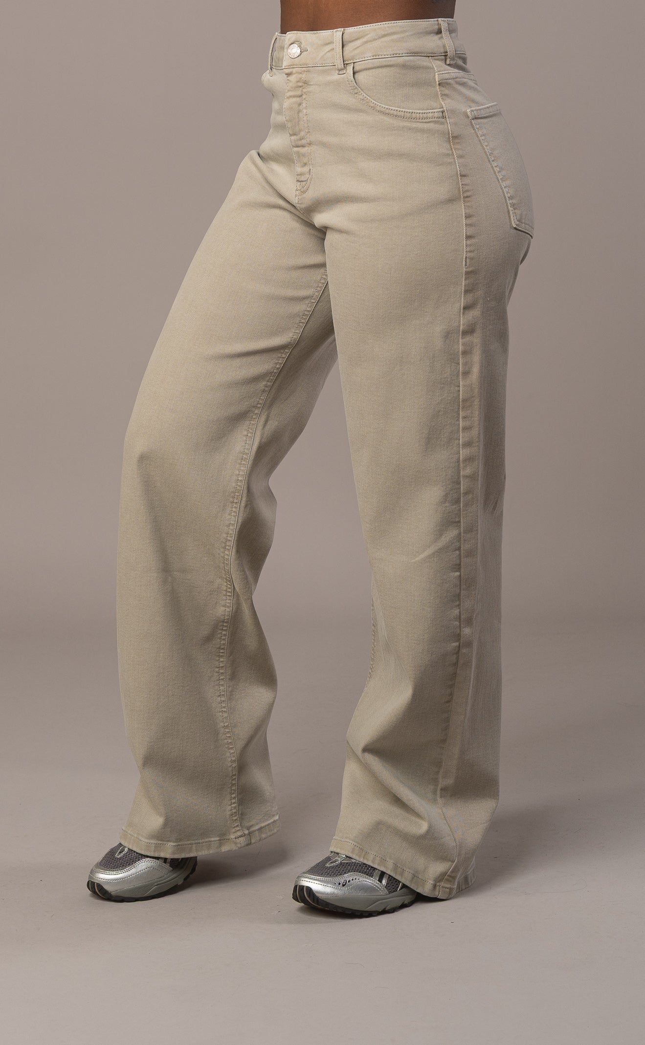 Womens Pastel Baggy Fitjeans - Sand Baggy FITJEANS