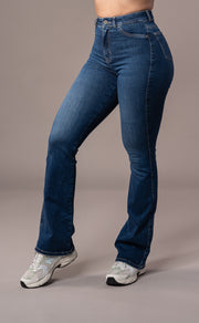Womens Flared Fitjeans - Sapphire Blue
