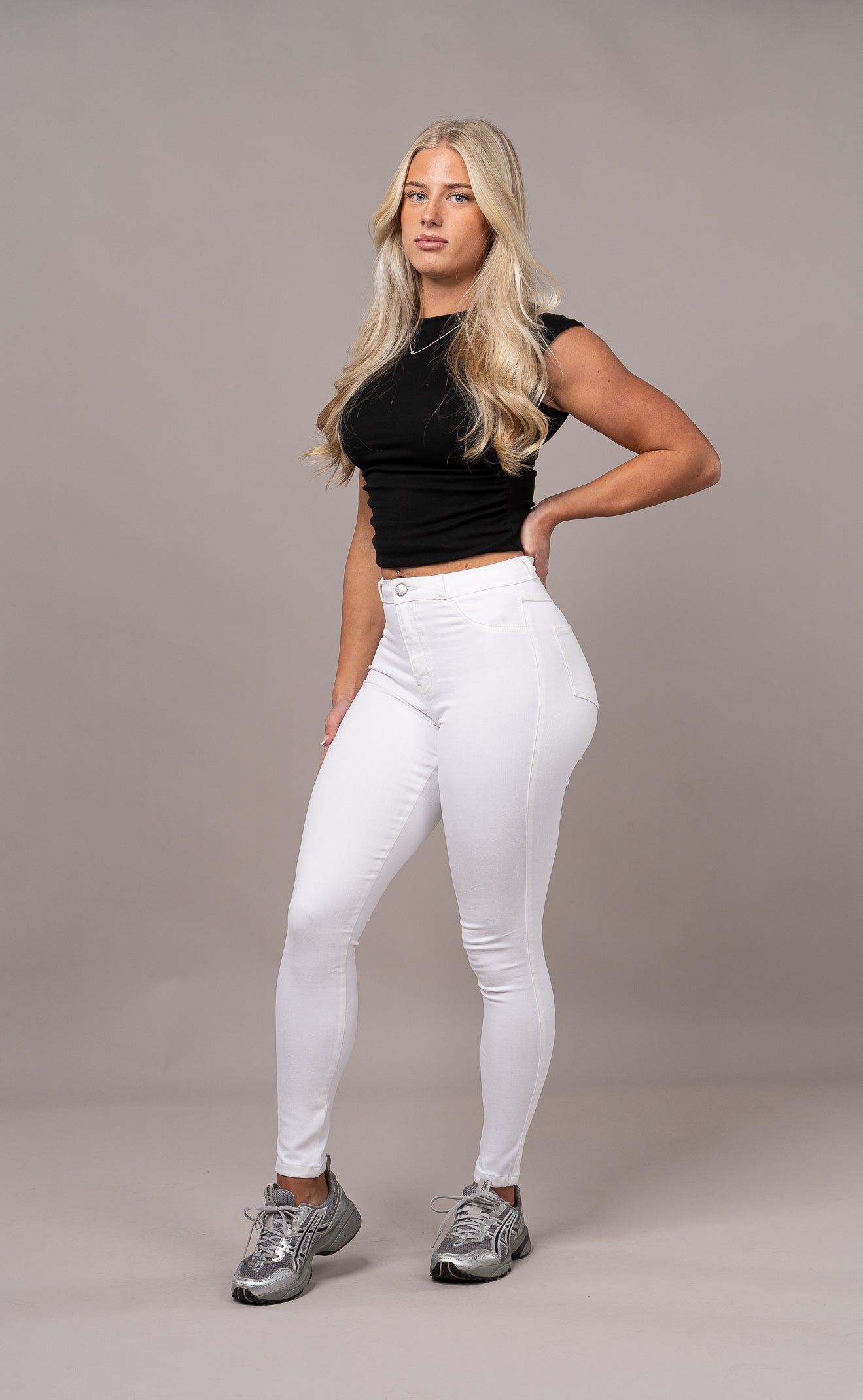 Womens Pastel Fitjeans - White Pastel FITJEANS