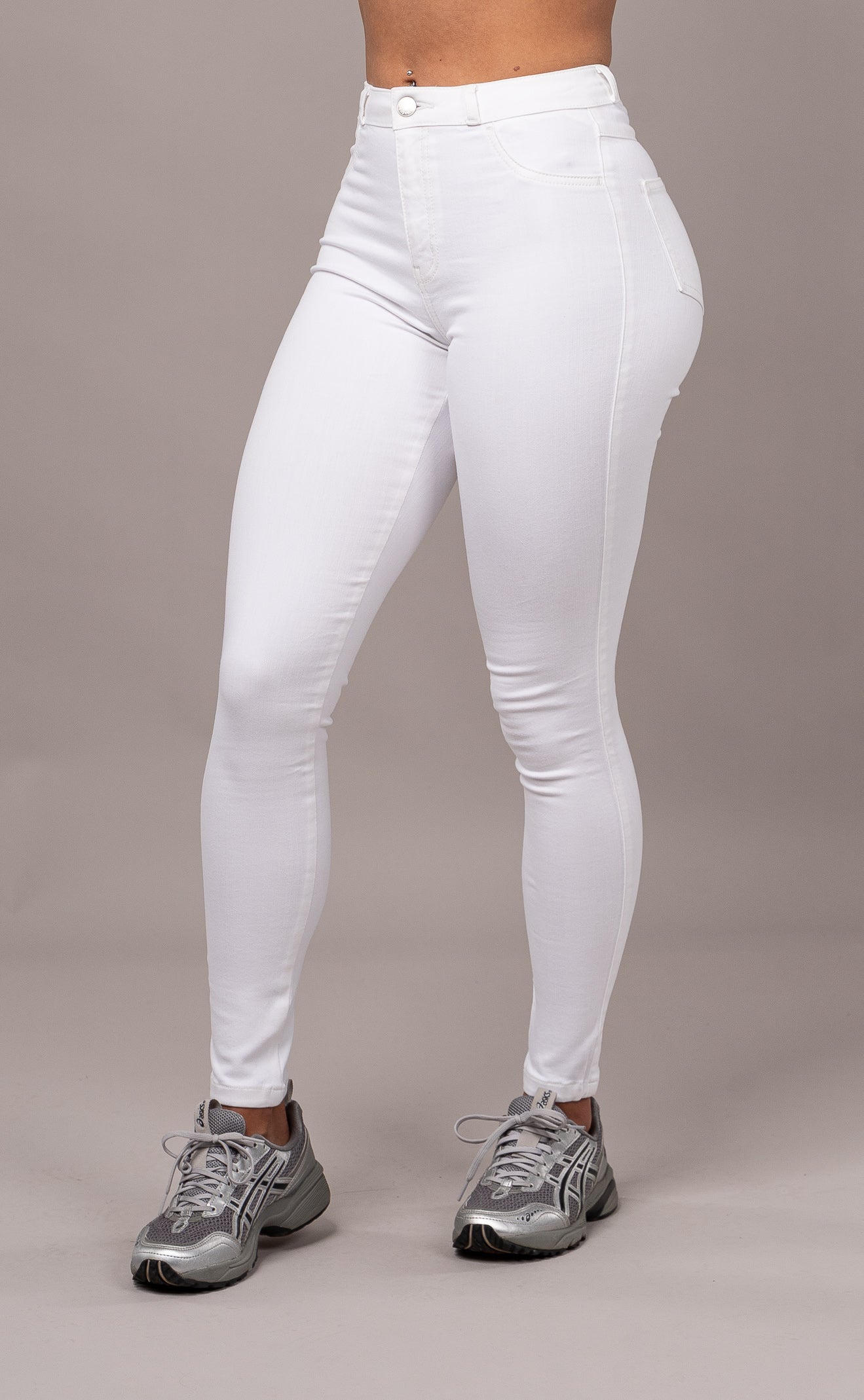 Womens Pastel Fitjeans - White Pastel FITJEANS