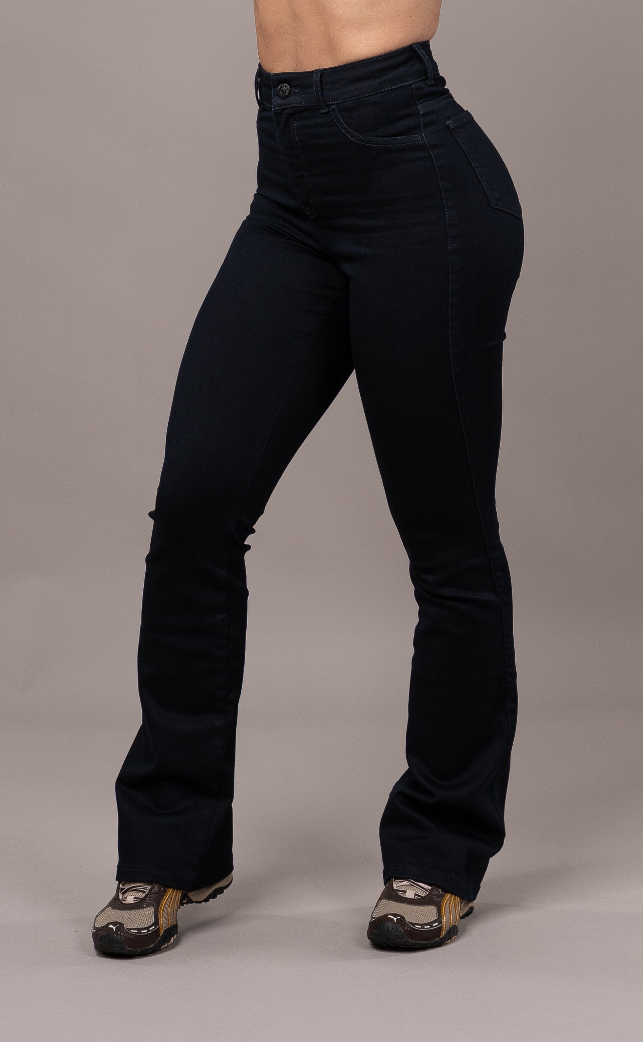 Womens Flared Fitjeans - Midnight Blue Flared FITJEANS