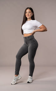 Womens 360 ​​V2 High Waisted Fitjeans - Grey