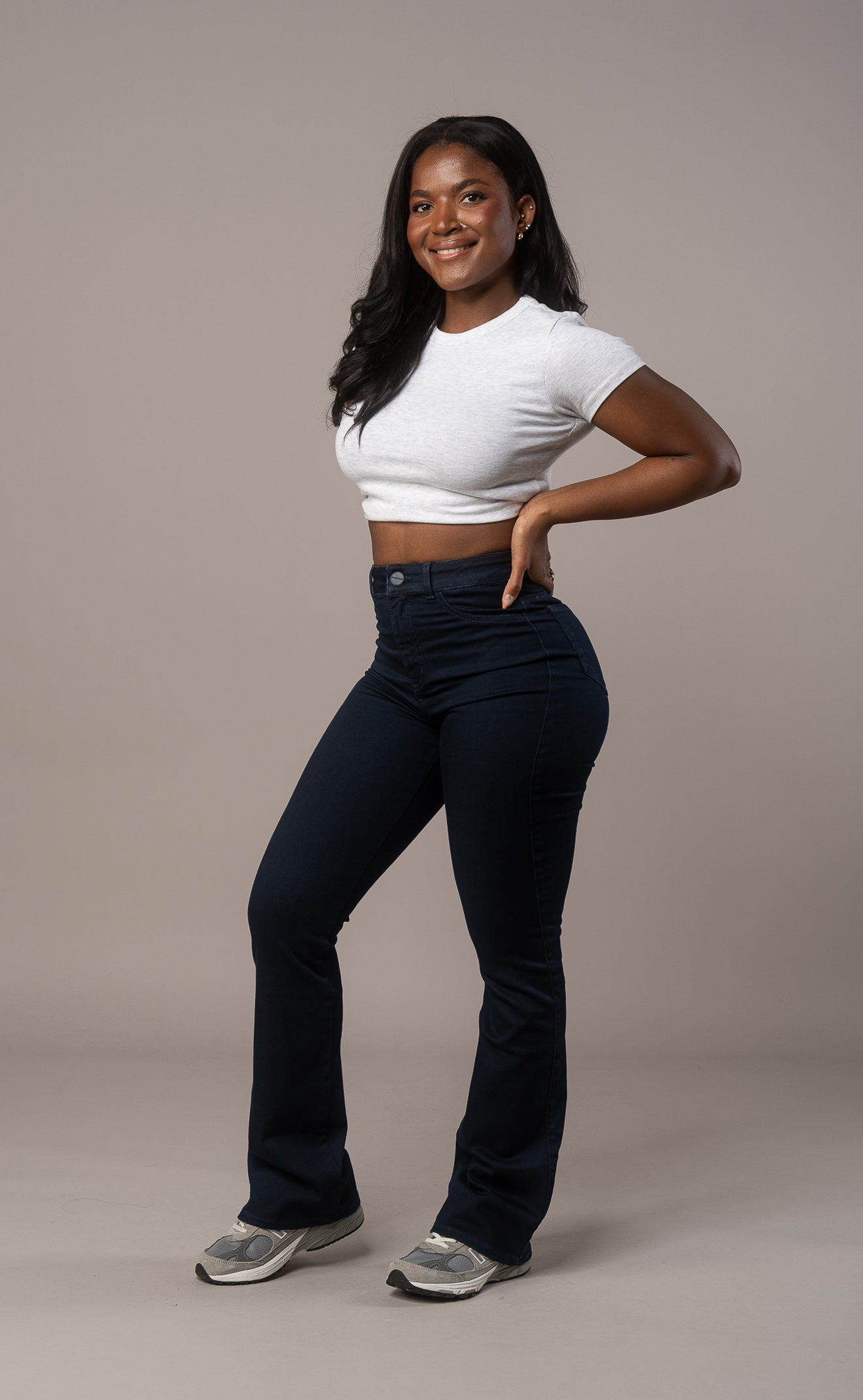 Womens Flared Fitjeans - Midnight Blue Flared FITJEANS
