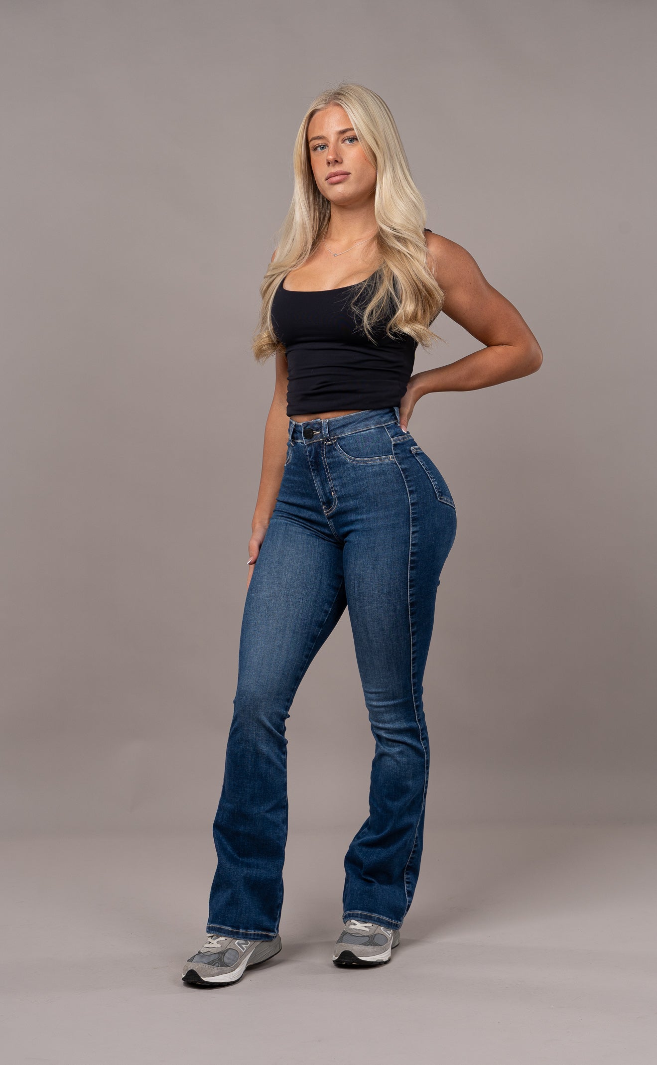 Womens Flared Fitjeans - Sapphire Blue Flared FITJEANS