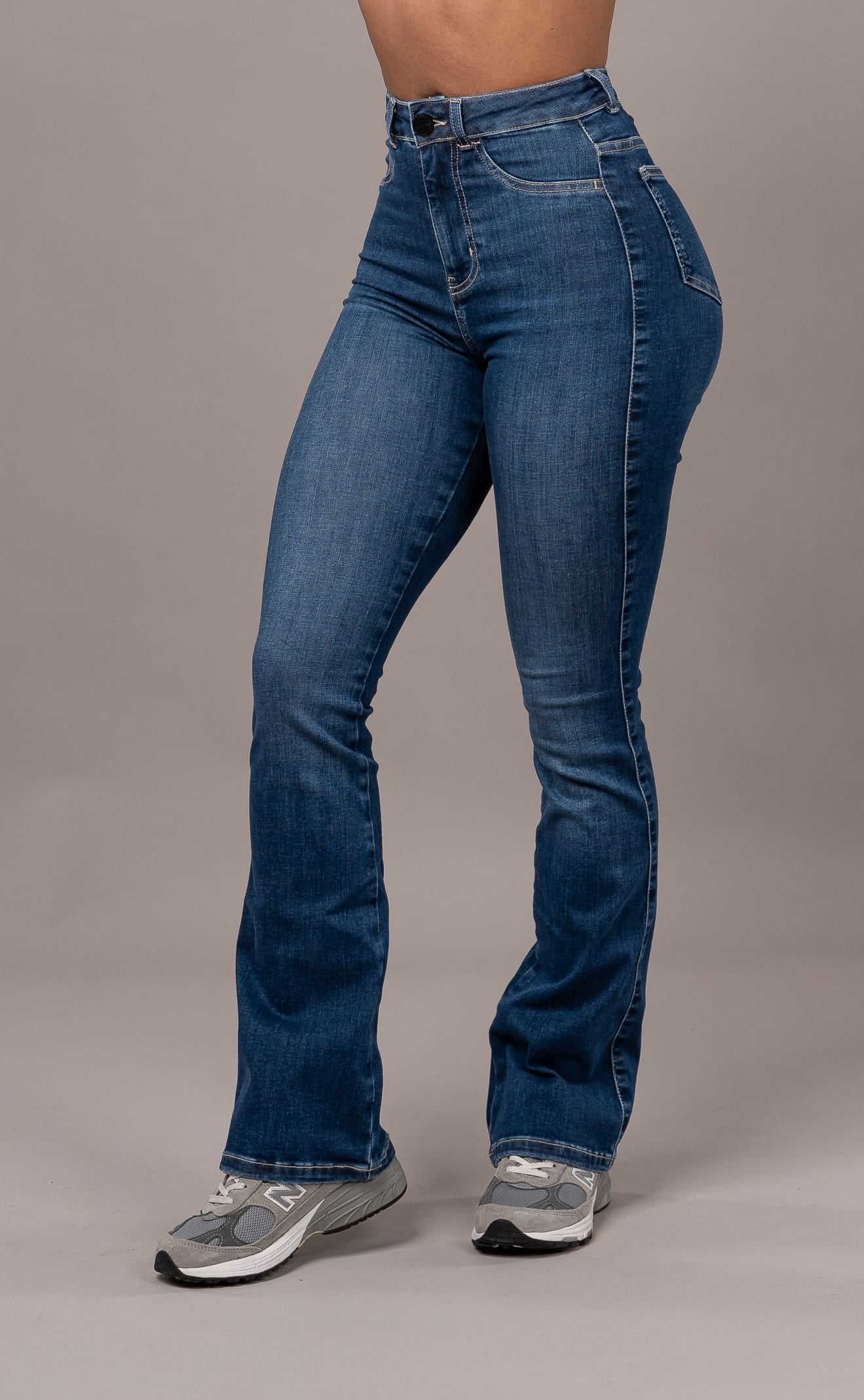 Womens Flared Fitjeans - Sapphire Blue Flared FITJEANS