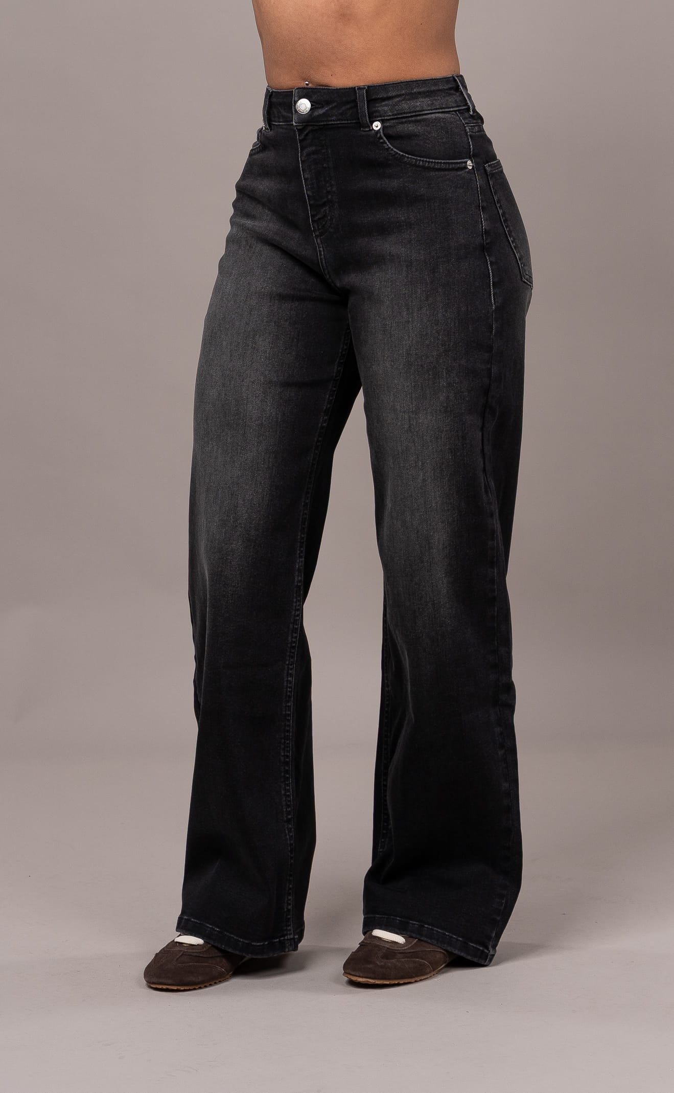 Womens Baggy Fitjeans - Worn Black Baggy FITJEANS