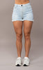 Womens Fitjeans Shorts - Vintage Blue