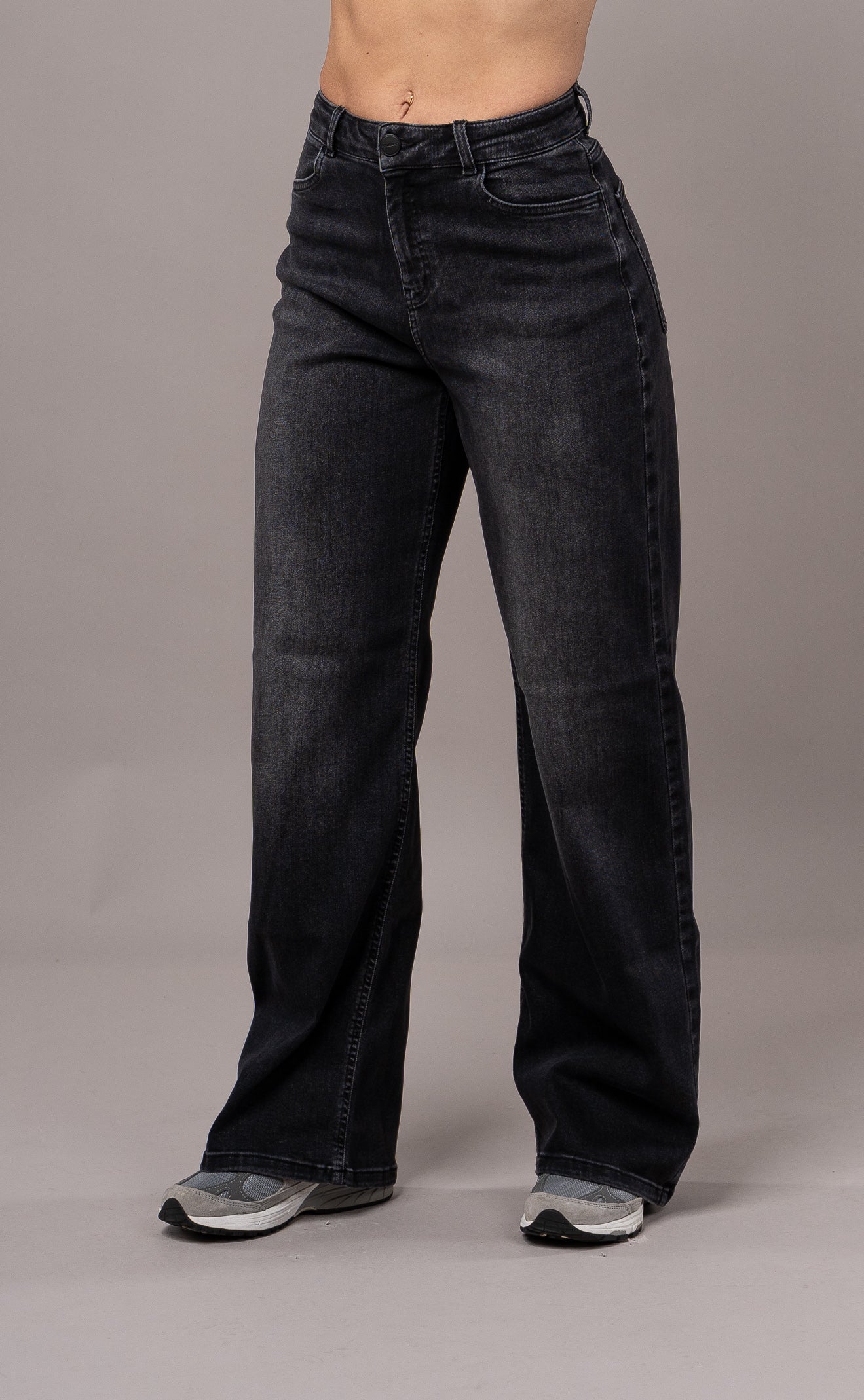 Womens Baggy Fitjeans - Worn Black Baggy FITJEANS