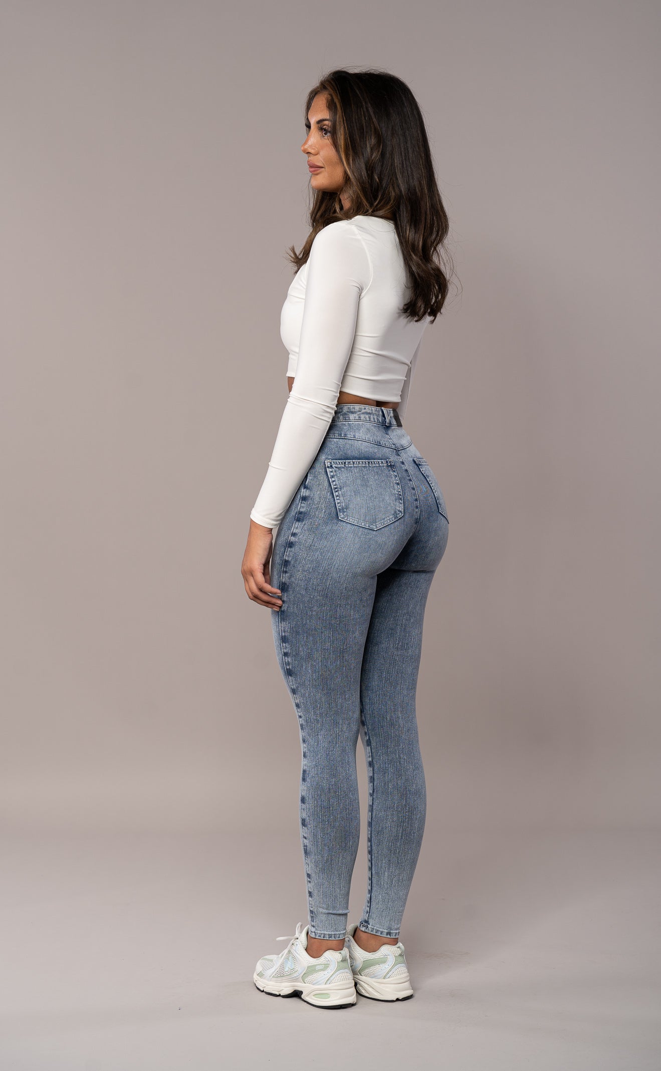 Womens 360 V2 High Waisted Fitjeans - Acid Wash 360 V2 High Waisted FITJEANS
