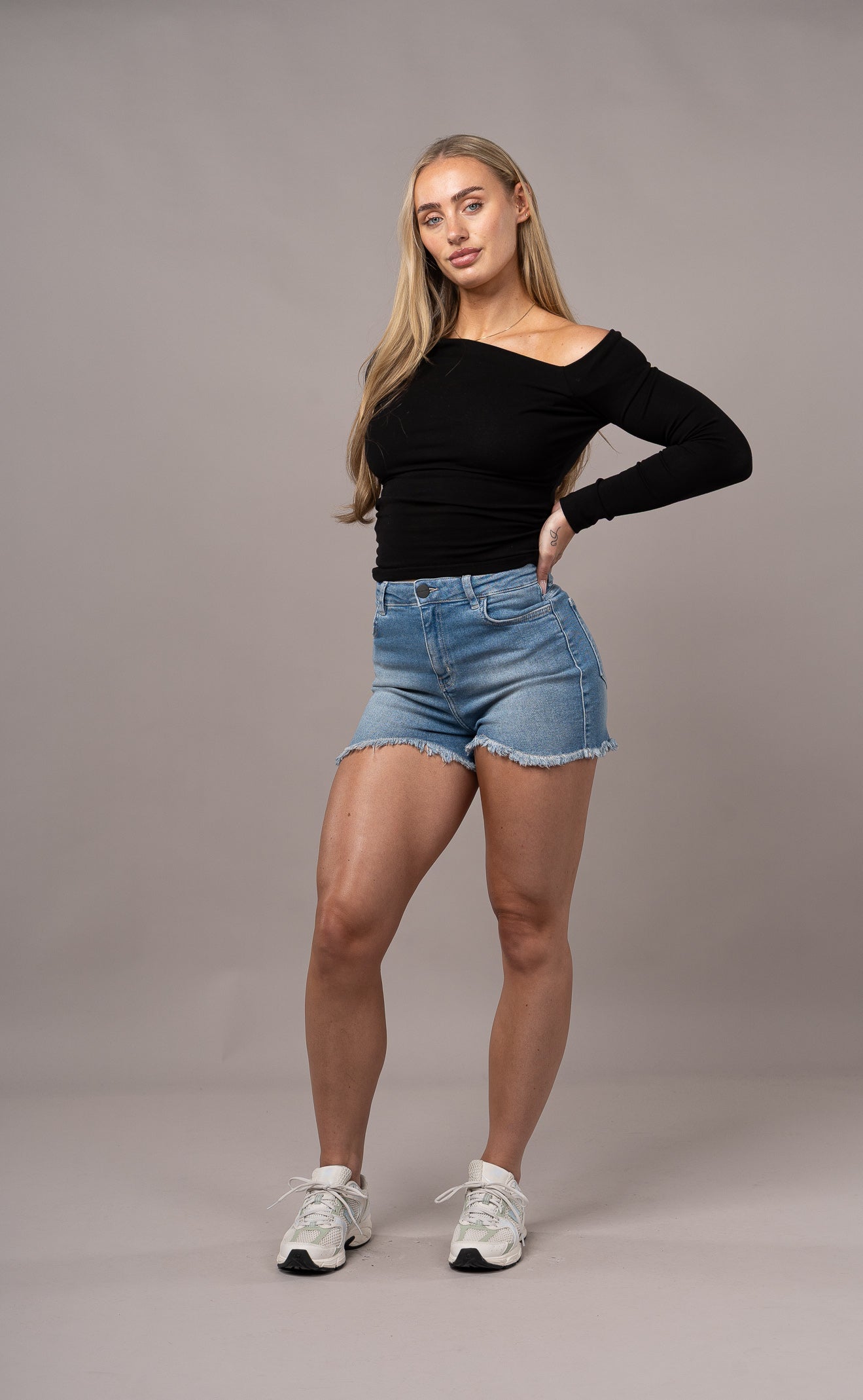 Womens Fitjeans Shorts - Azure Blue Shorts FITJEANS