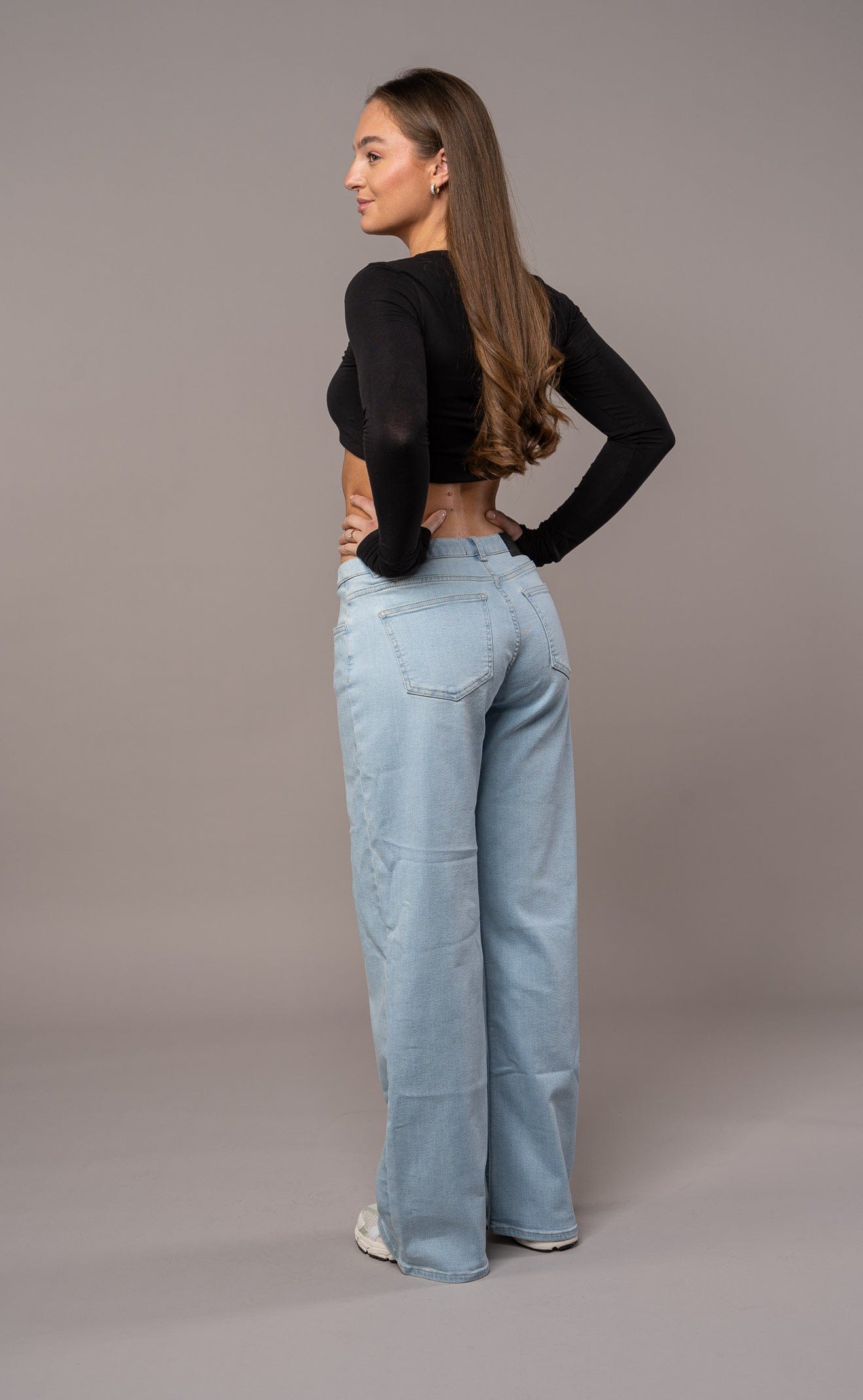 Womens Baggy Low Waisted Fitjeans Vintage Blue FITJEANS