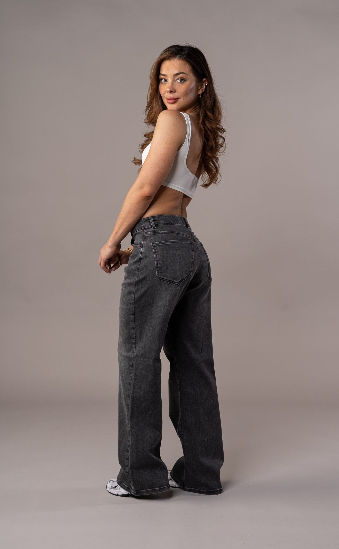 Womens Baggy Fitjeans Grey FITJEANS - Main Image