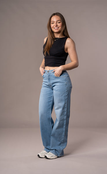 美品 na.e ナエ Wide Loose Jeans_Light Blue S Wide Loose Jeans_Light Blue | Na.e