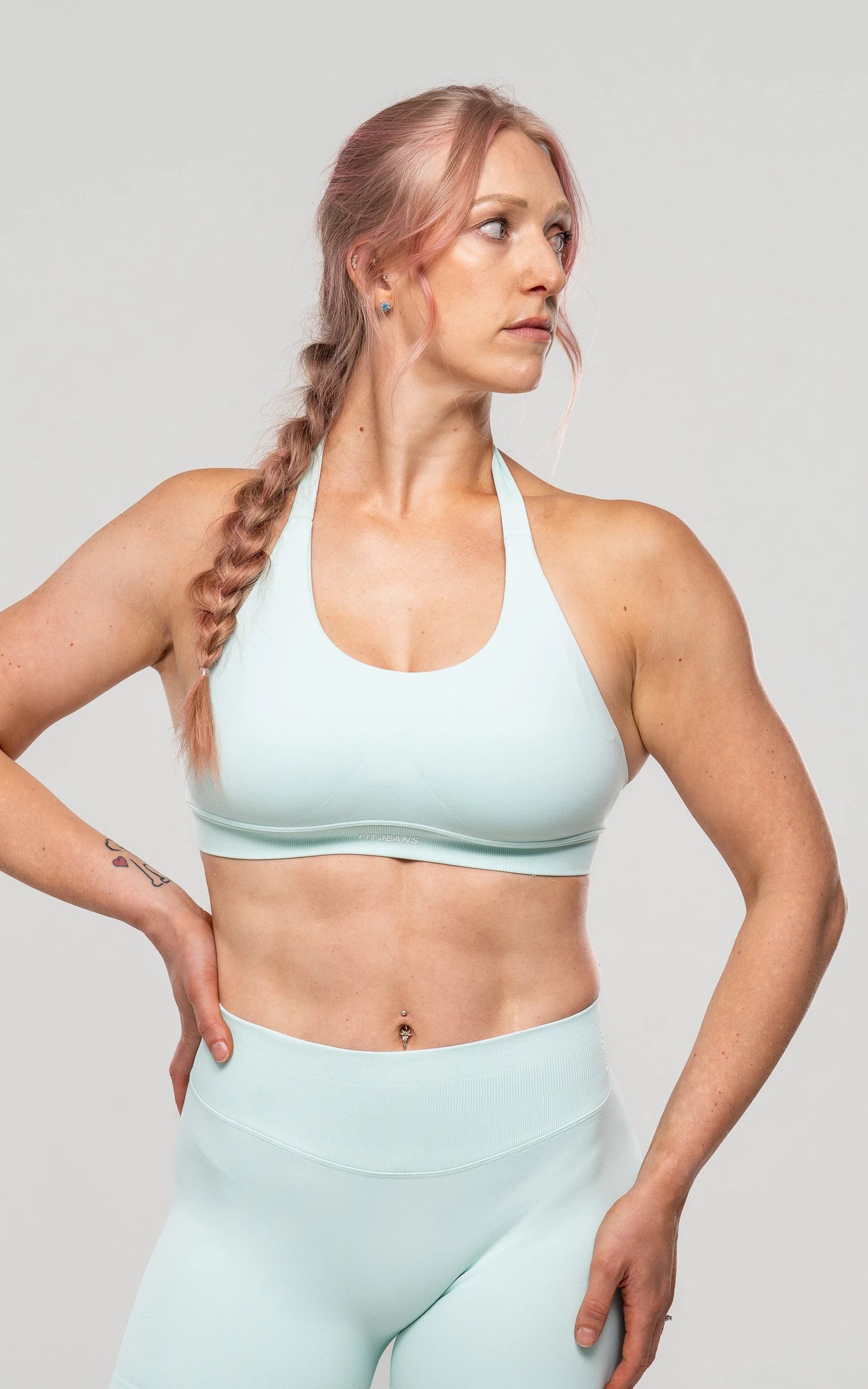 Training Sports Bra - Palm Green Training Sports Bra FITJEANS