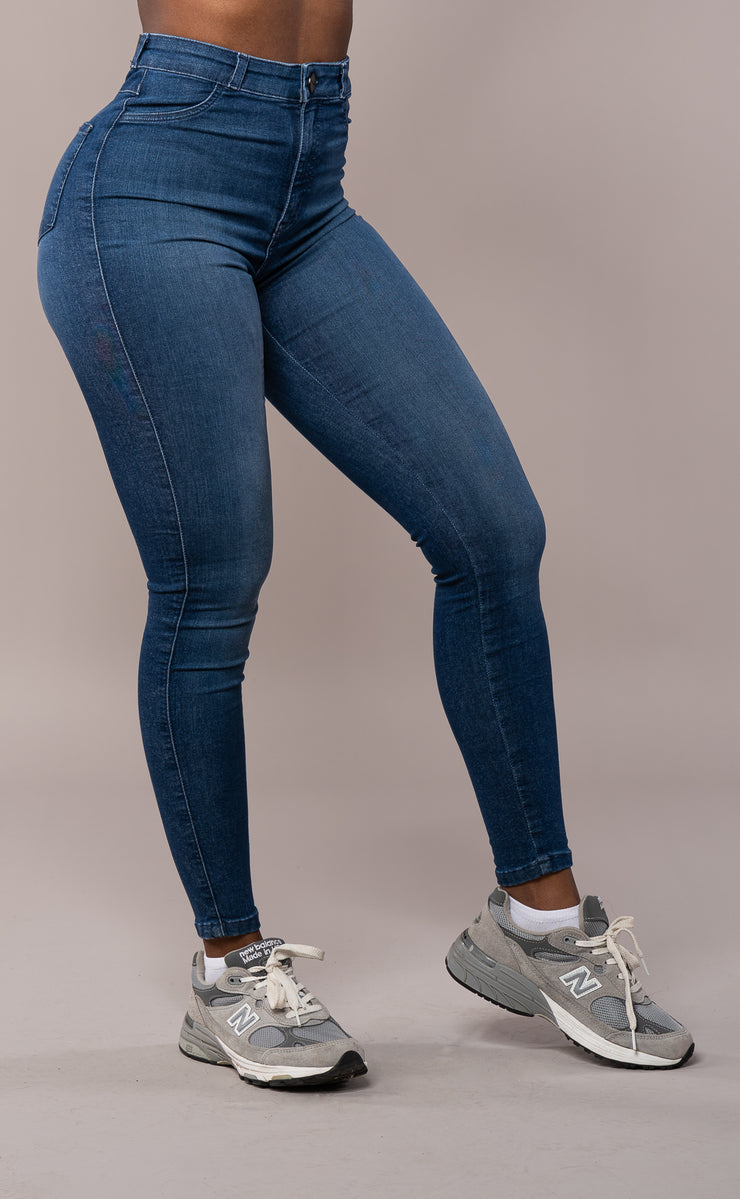 Womens Contour Fitjeans - Space Blue