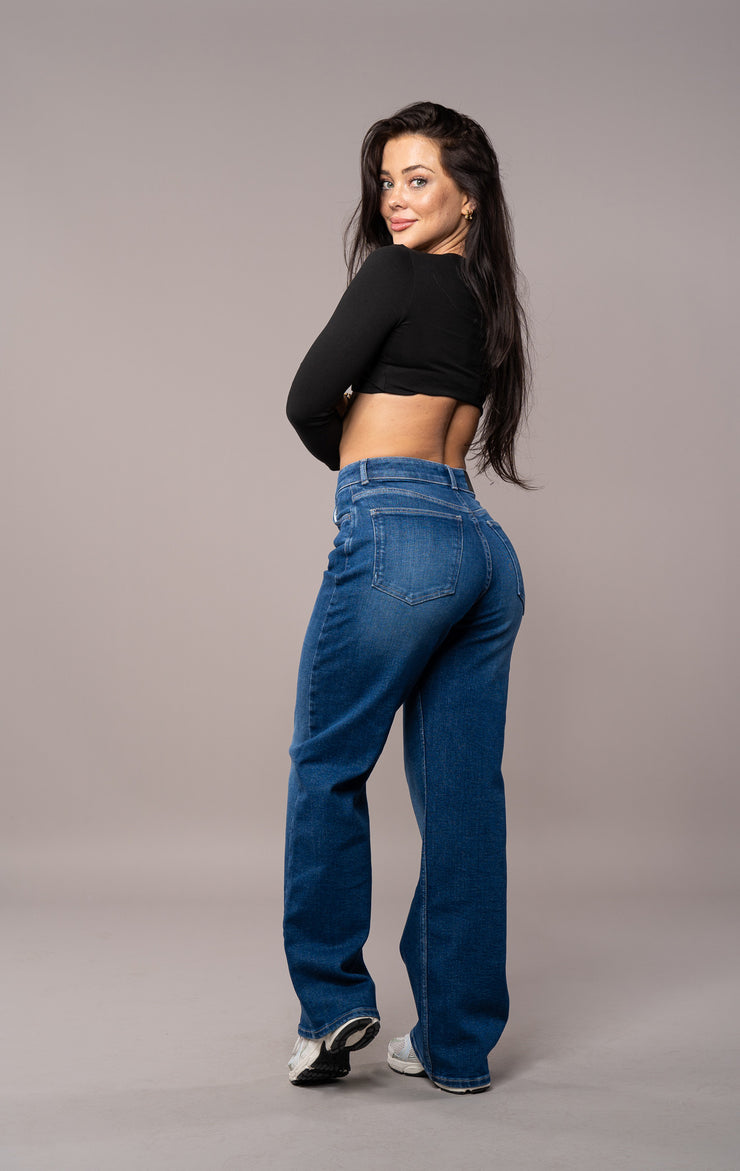Womens Baggy Fitjeans - Sapphire Blue