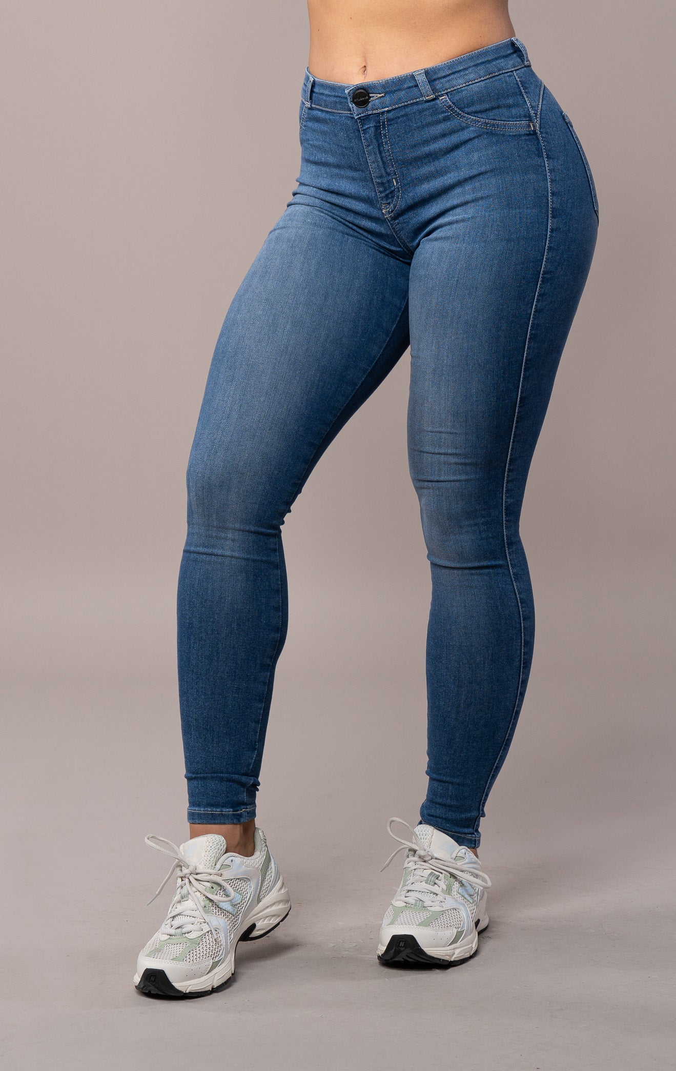 Womens Contour Mid Waisted Fitjeans - Sapphire Blue Contour Mid Waisted FITJEANS