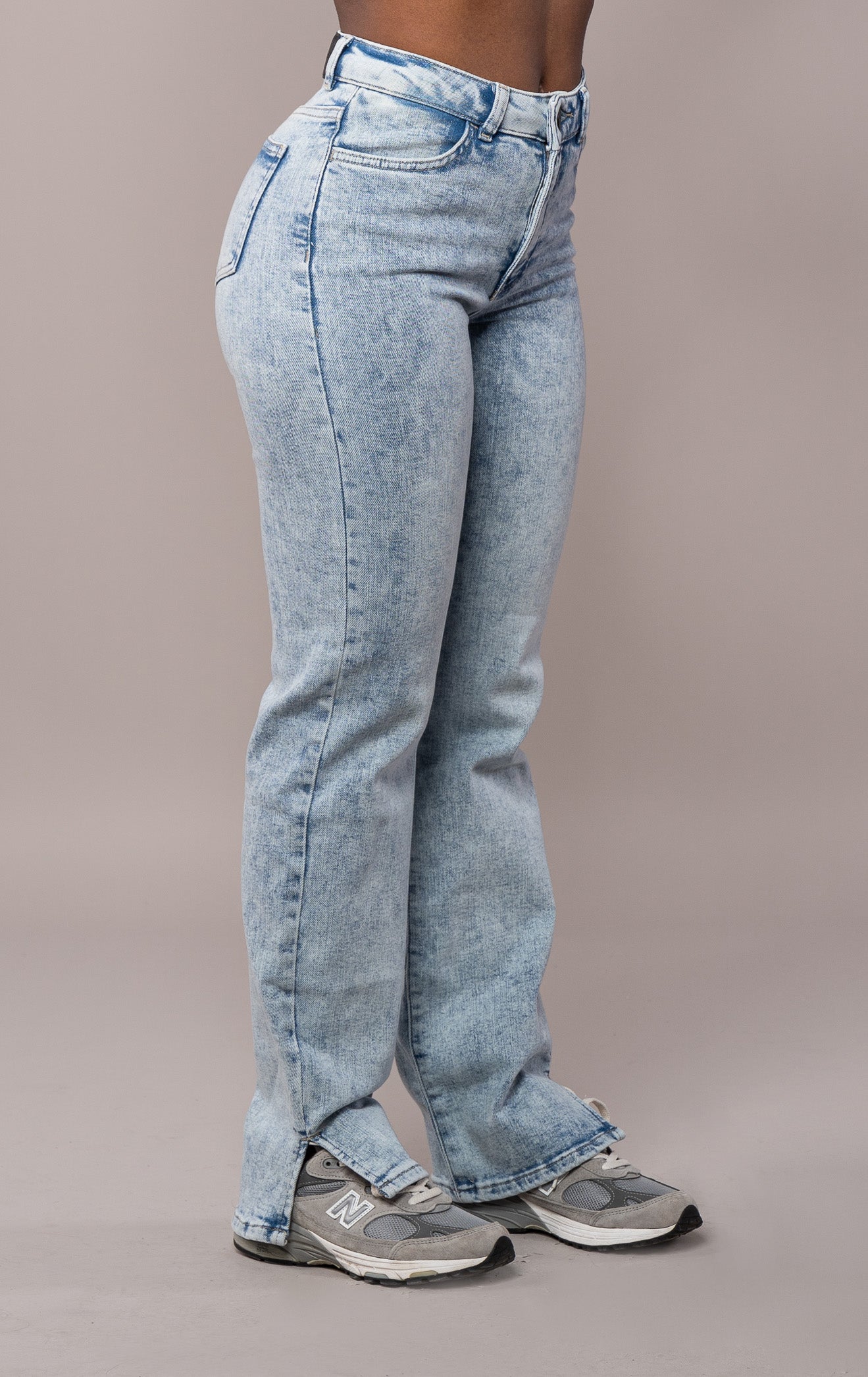 Womens Straight Leg Fitjeans - 80s Blue Straight Leg FITJEANS