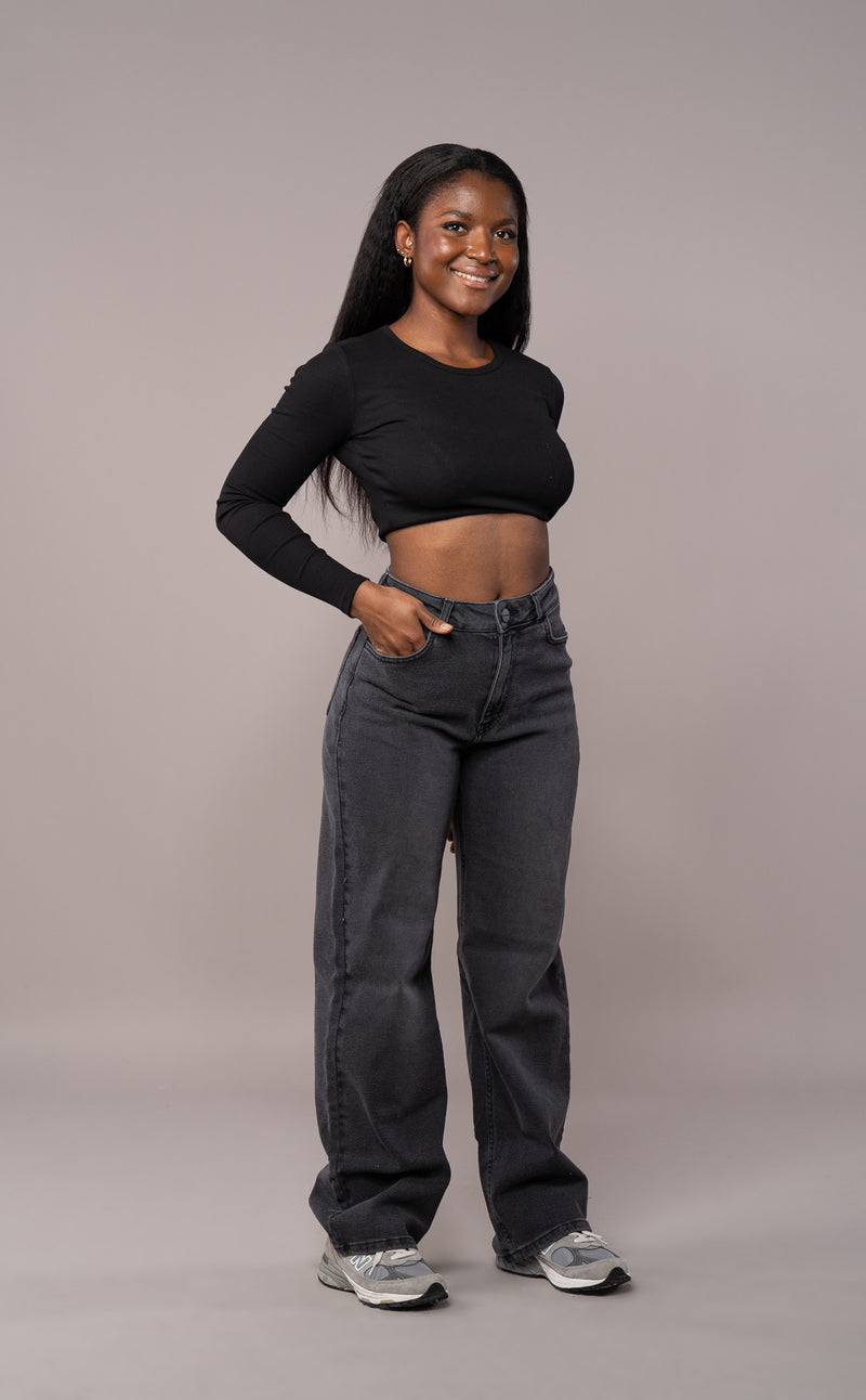 Womens Baggy Fitjeans - Grey