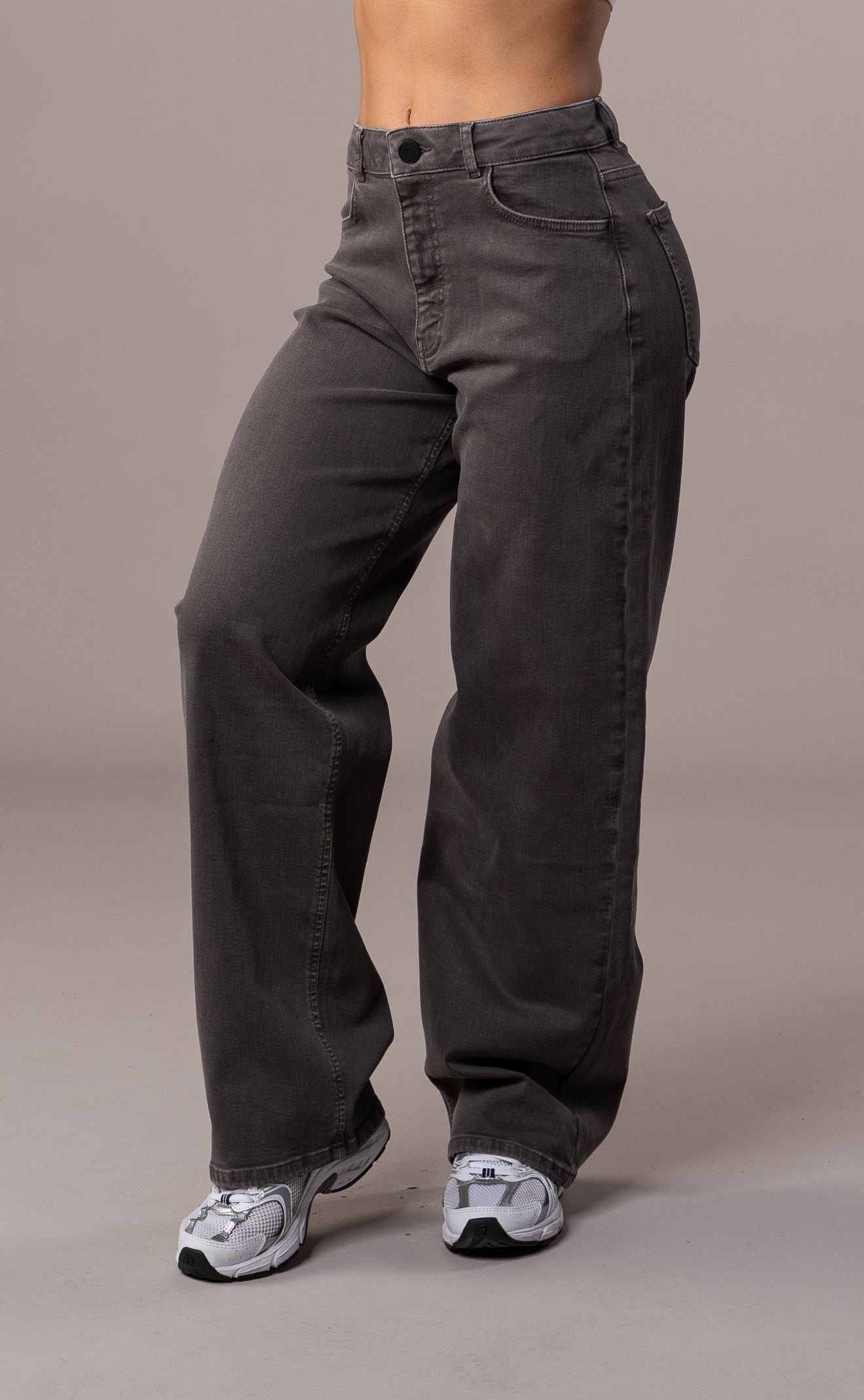 Womens Pastel Baggy Fitjeans - Charcoal Baggy FITJEANS