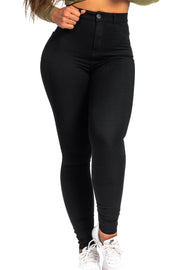 Womens 360 Light High Waisted Fitjeans - Black